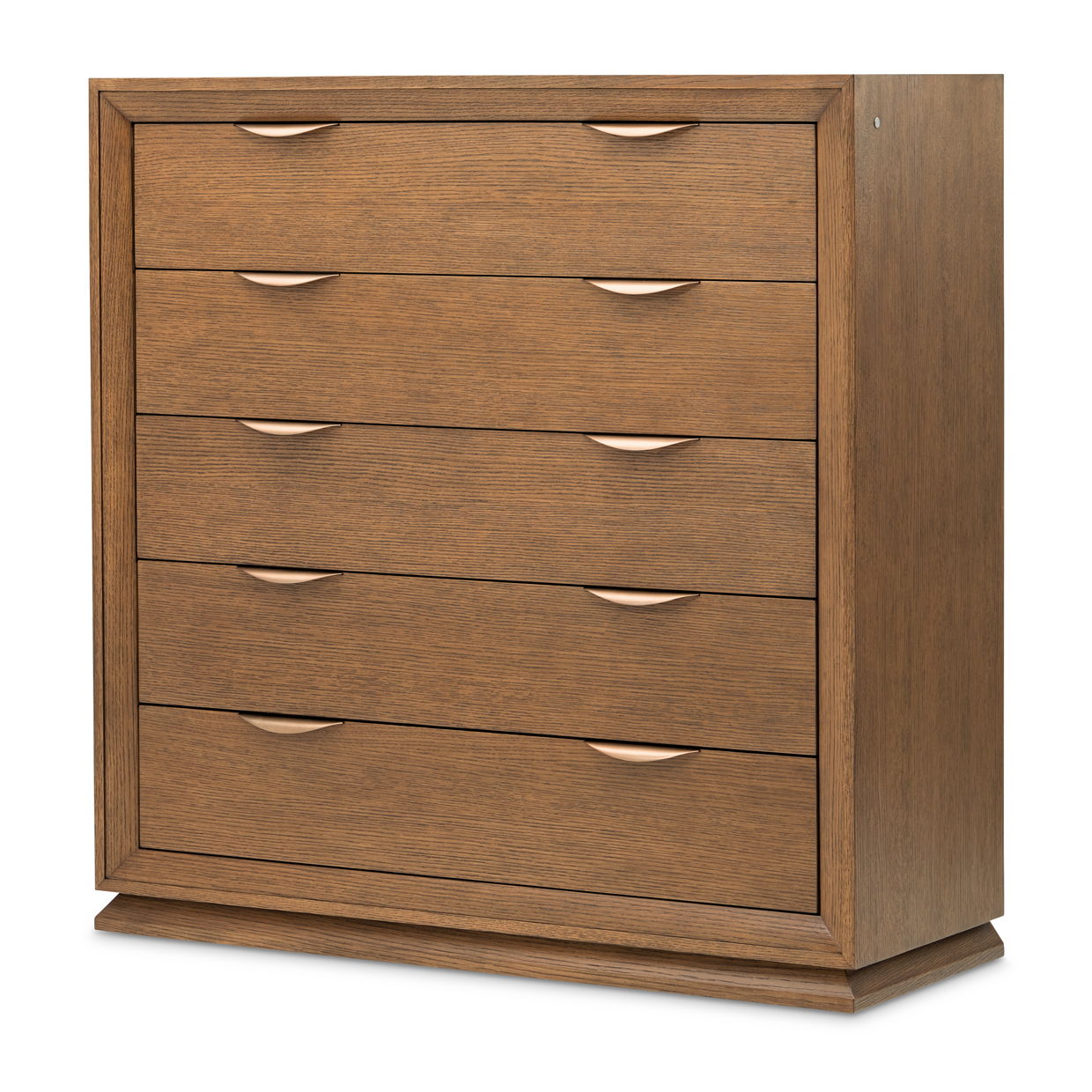 Portrait - 5-Drawer Chest With LED Lights - Sienna Brown