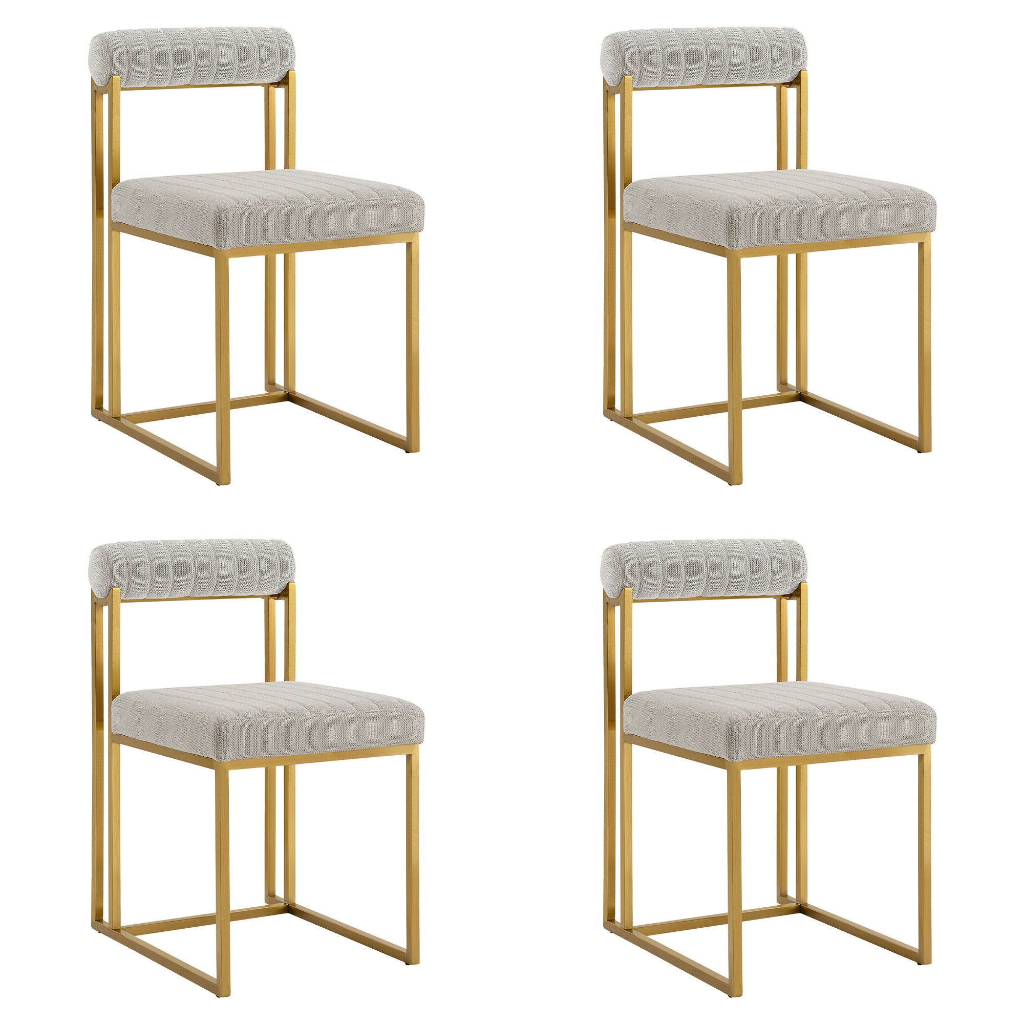 Anastasia - Dining Room Chair Set With Gold Frame
