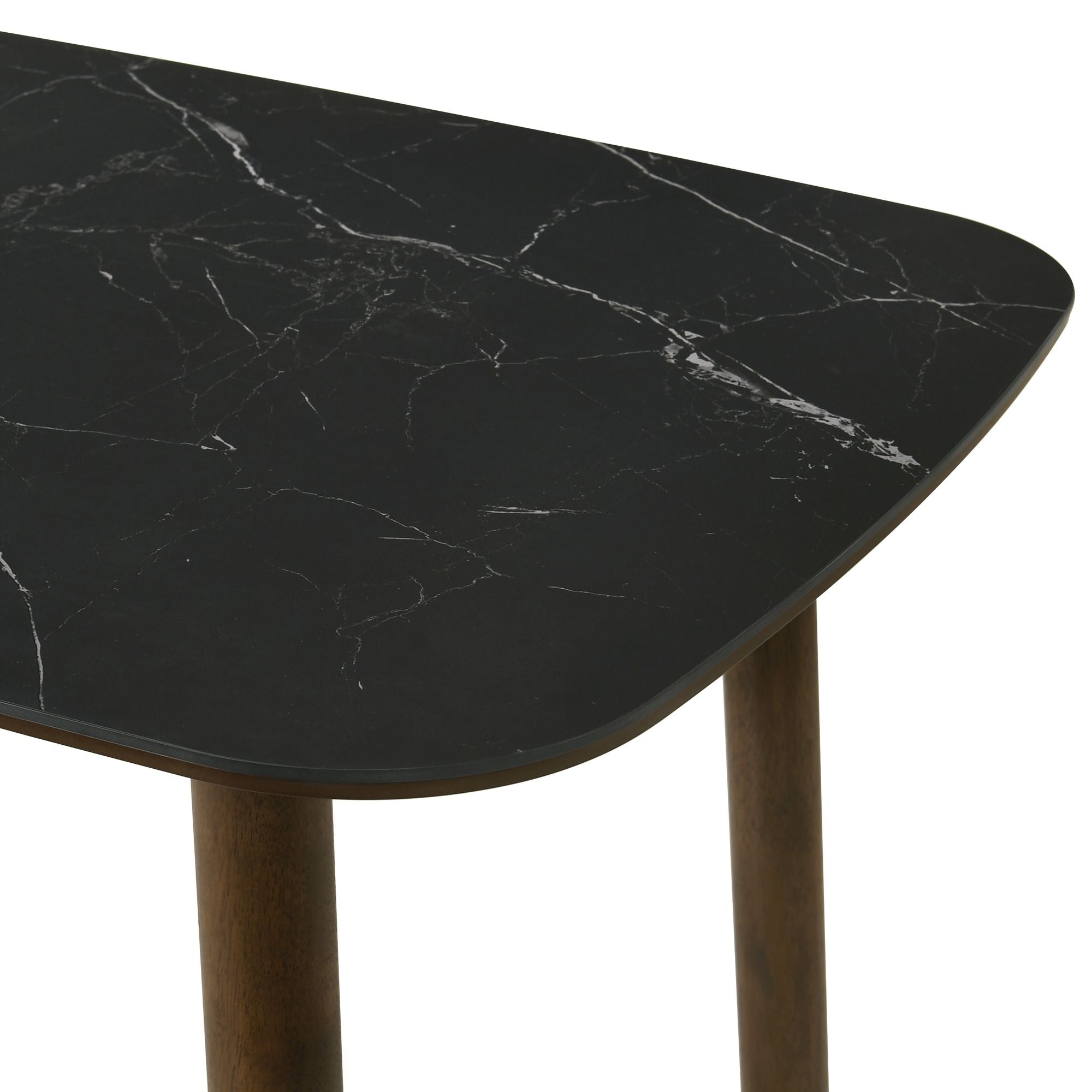 Emorie - Rectangle Wood Dining Table - Black / Walnut