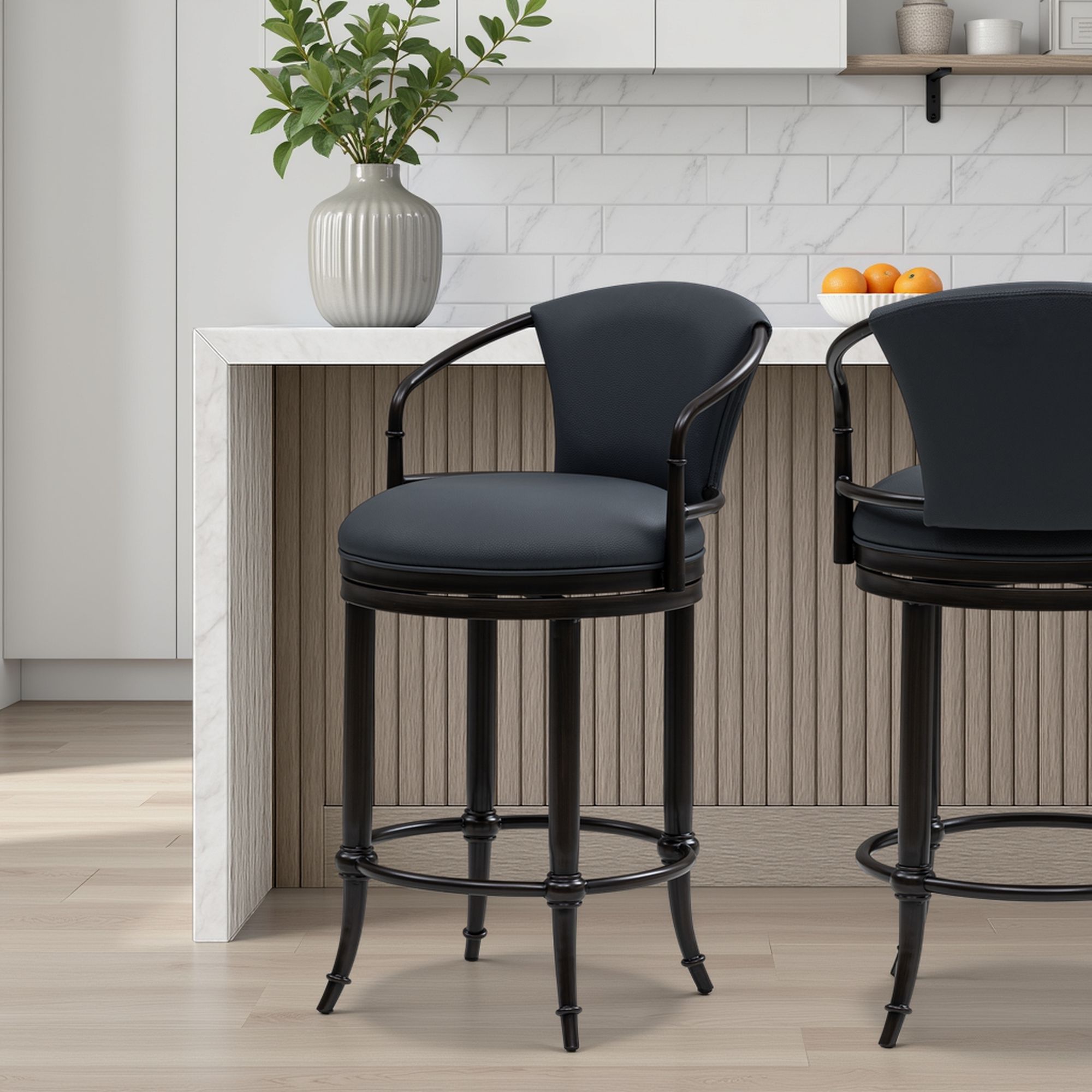 Otis - Upholstered Swivel Counter Height Barstool