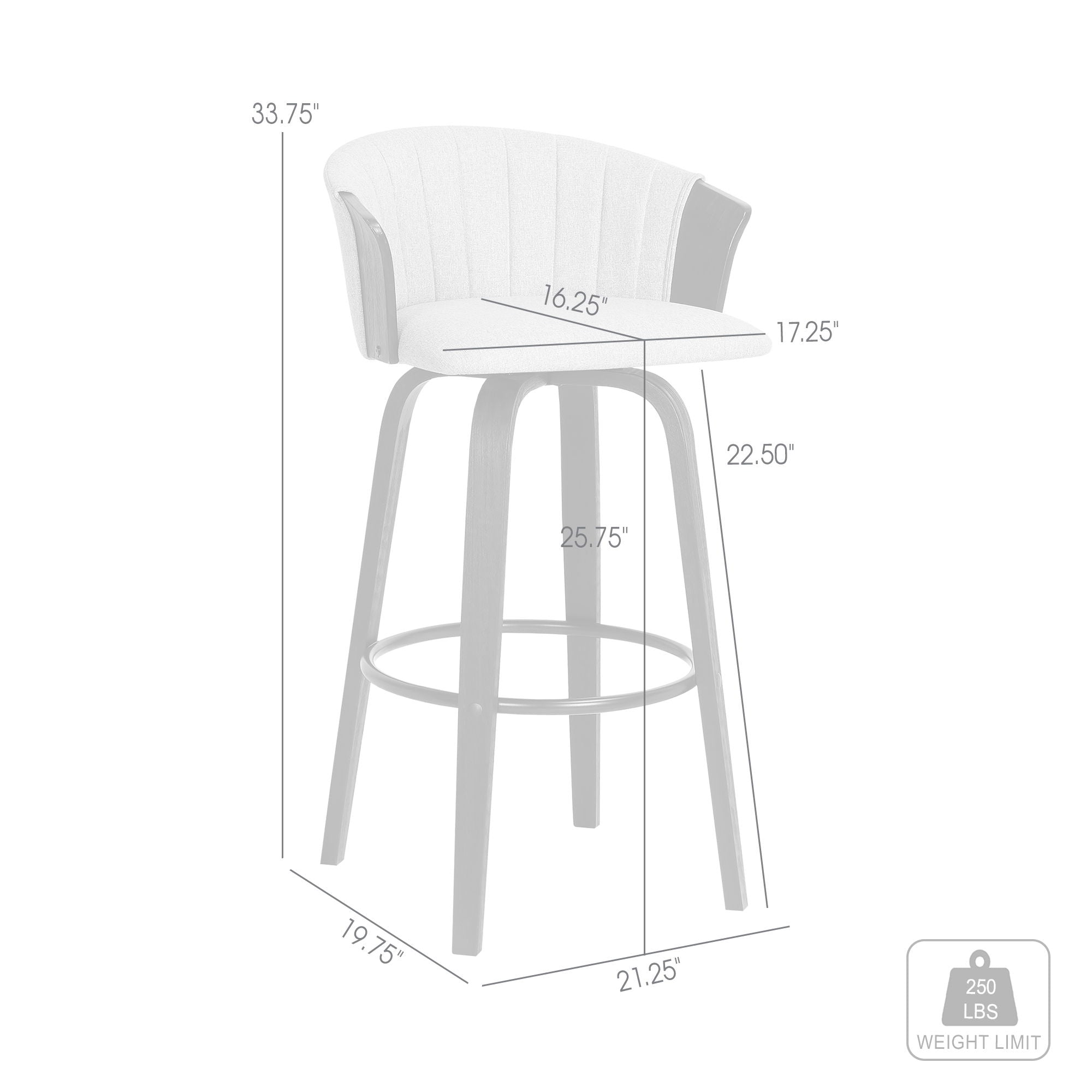 Diana - Swivel Wood Stool