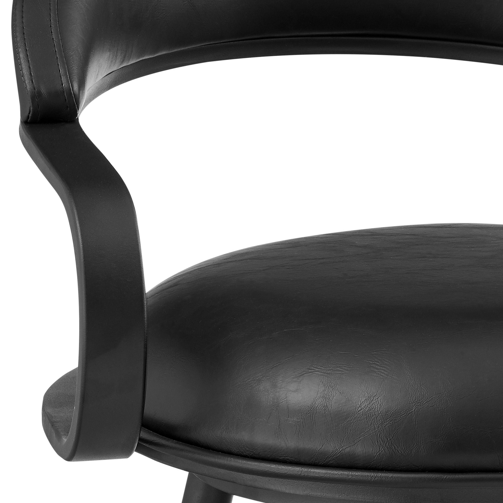 Gardenia - 26" Vintage Swivel Counter Stool - Black