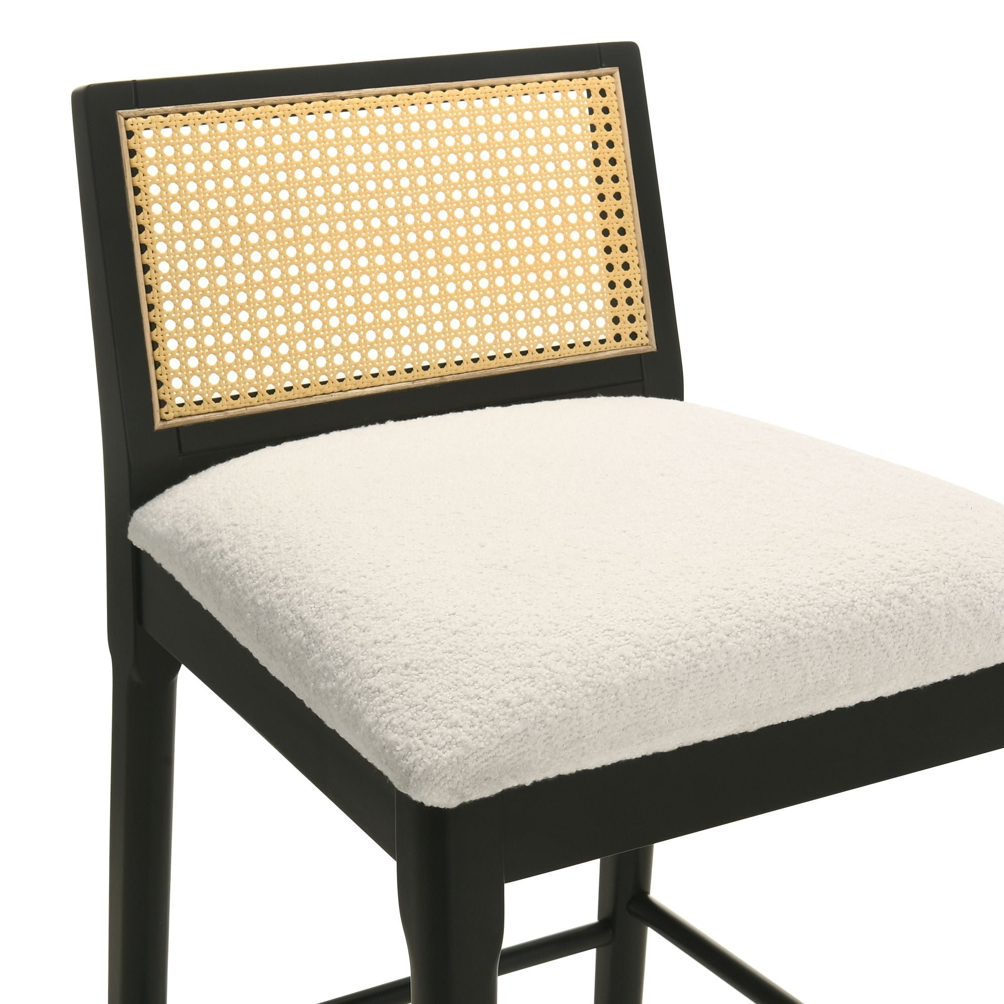 Tobias - Coastal Modern Wood Bar Height Kitchen Bar Stool