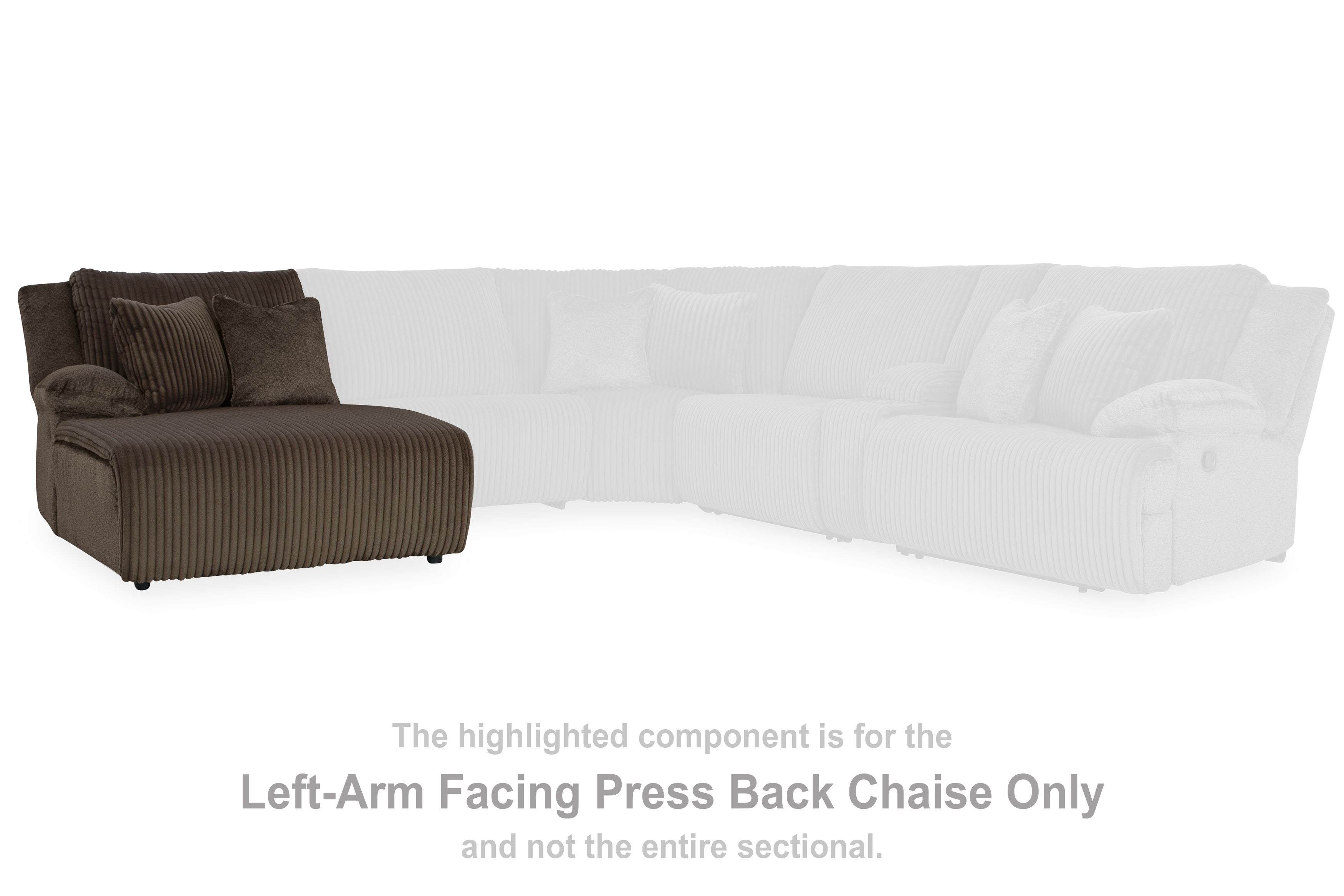 Top Tier - Laf Press Back Chaise - Chocolate