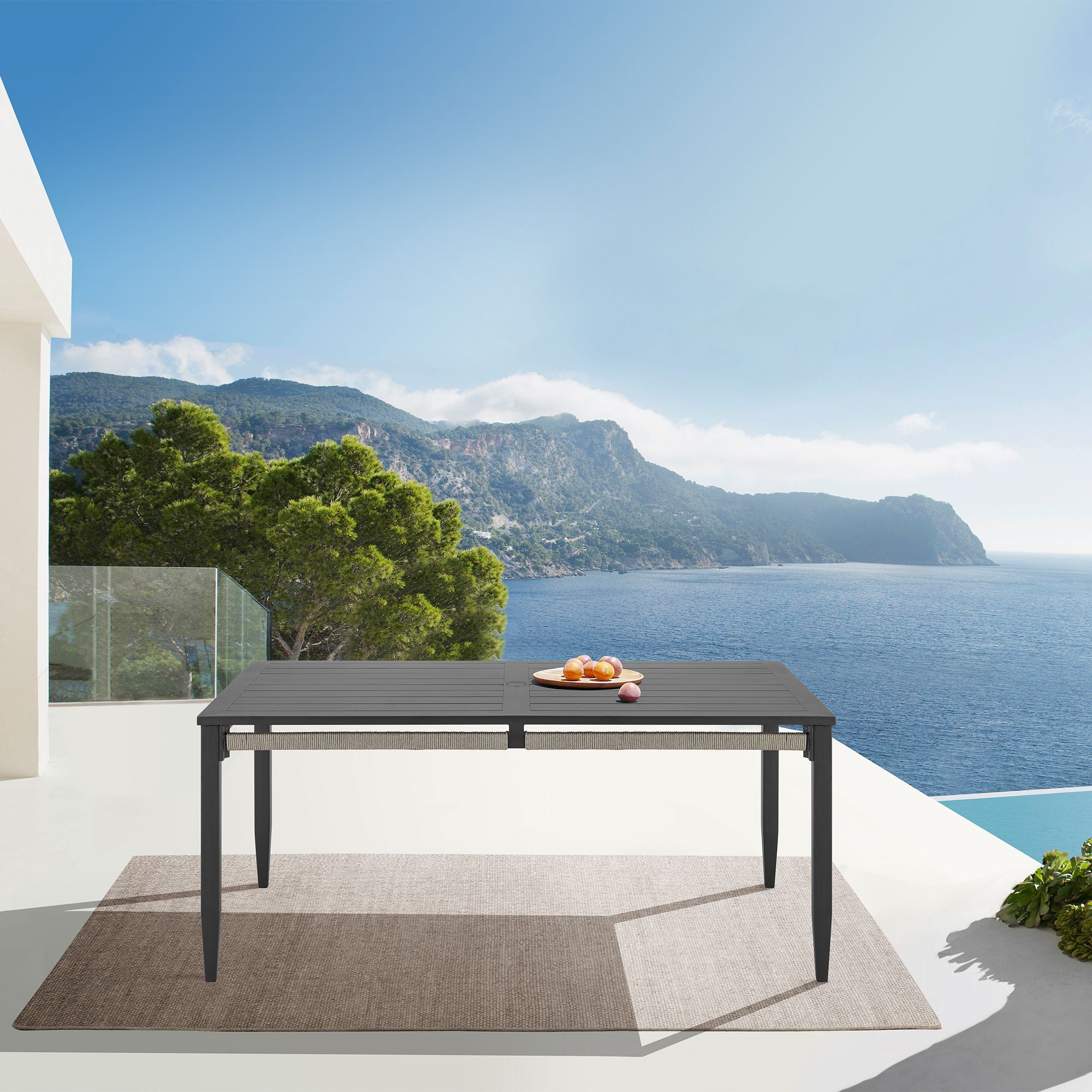 Zella - Rectangular Dining Table - Charcoal / Light Gray