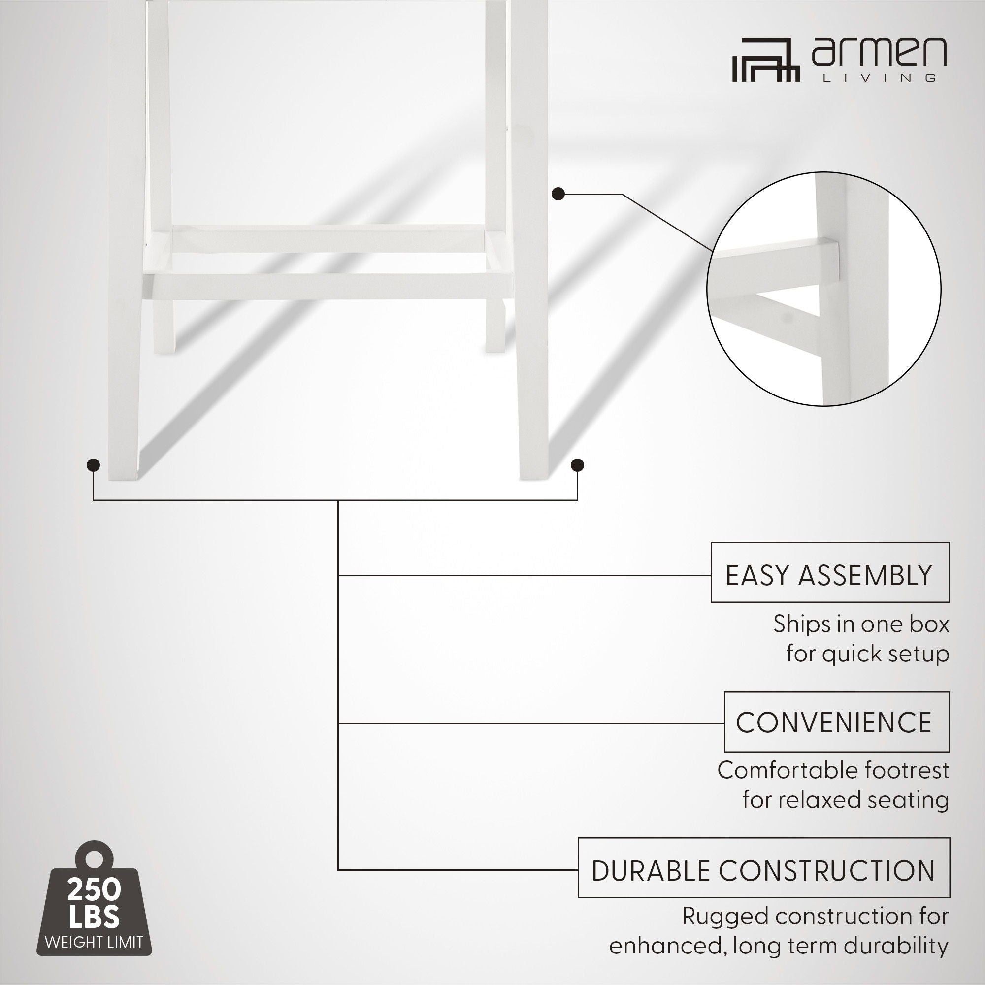Nolan - 26" Counter Height Rubberwood Barstool