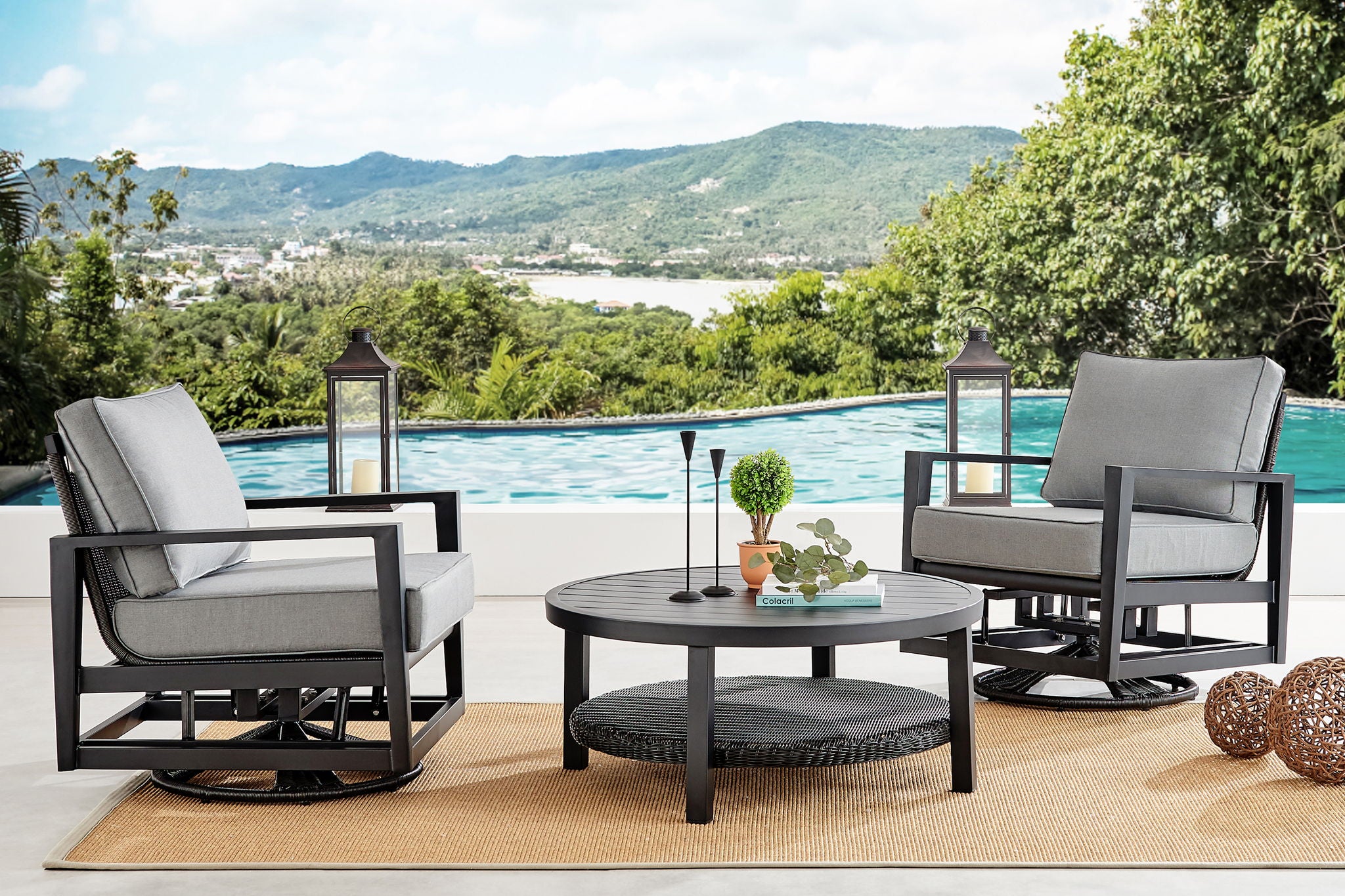 Cayman - Aluminum Outdoor Seating Set With Cushion