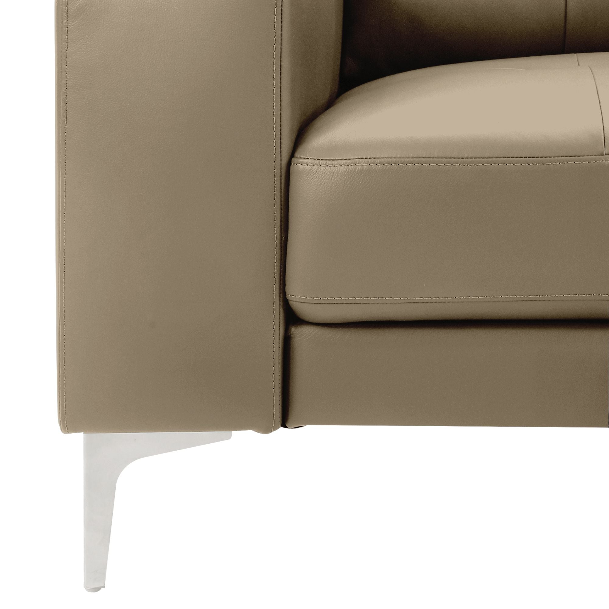 Faelin - Leather Sofa With Tufted Back