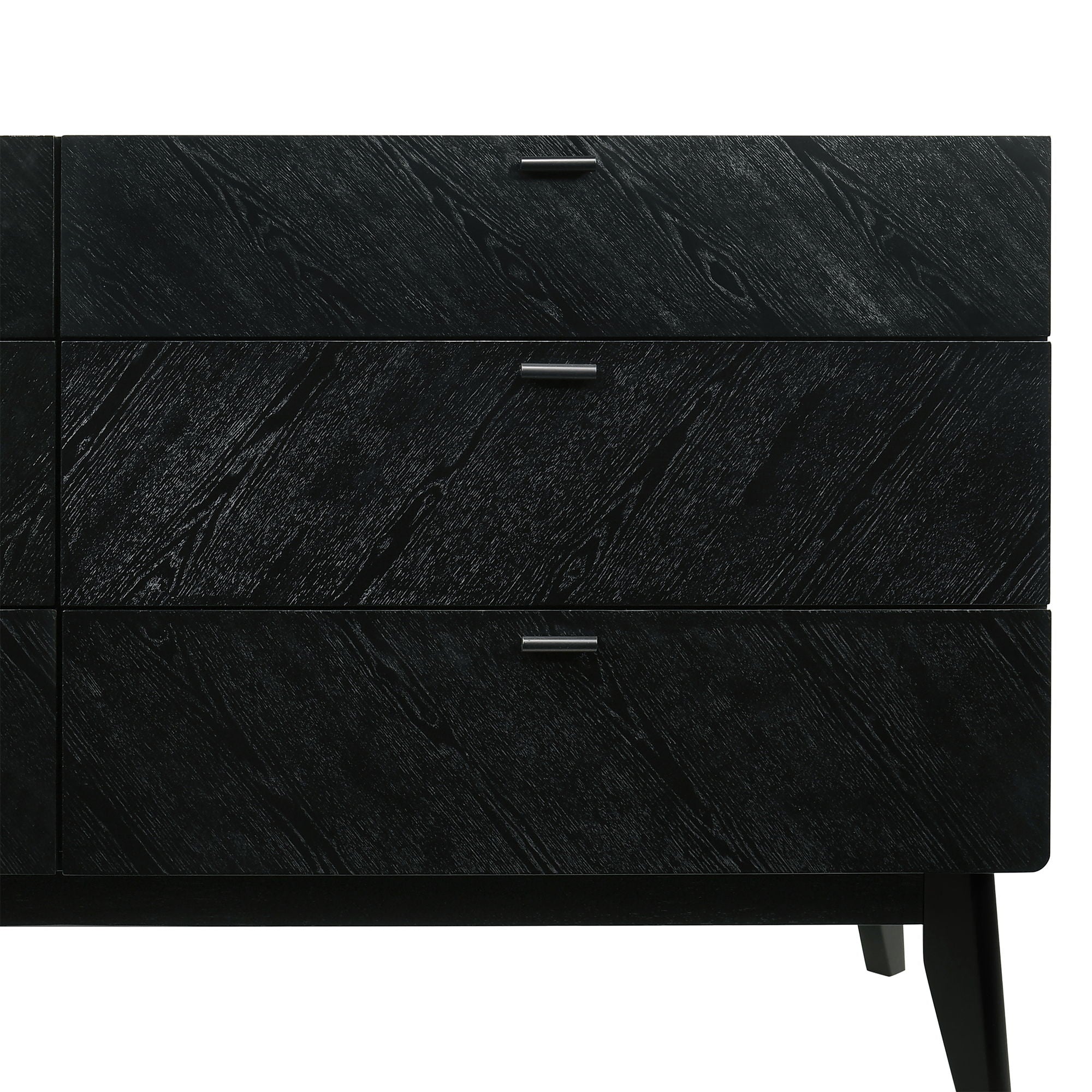Petra - 6 Drawer Wood Dresser - Black