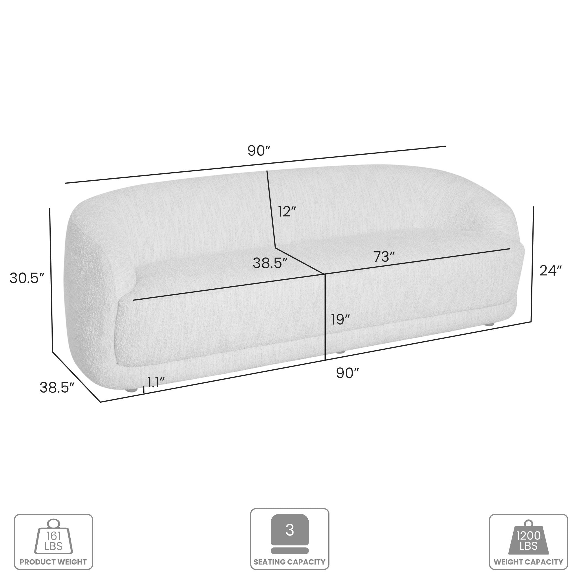 Figueroa - 3-Seater Sofa