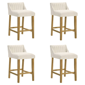 Fauna - Modern Transitional Wood Counter Height Kitchen Bar Stool