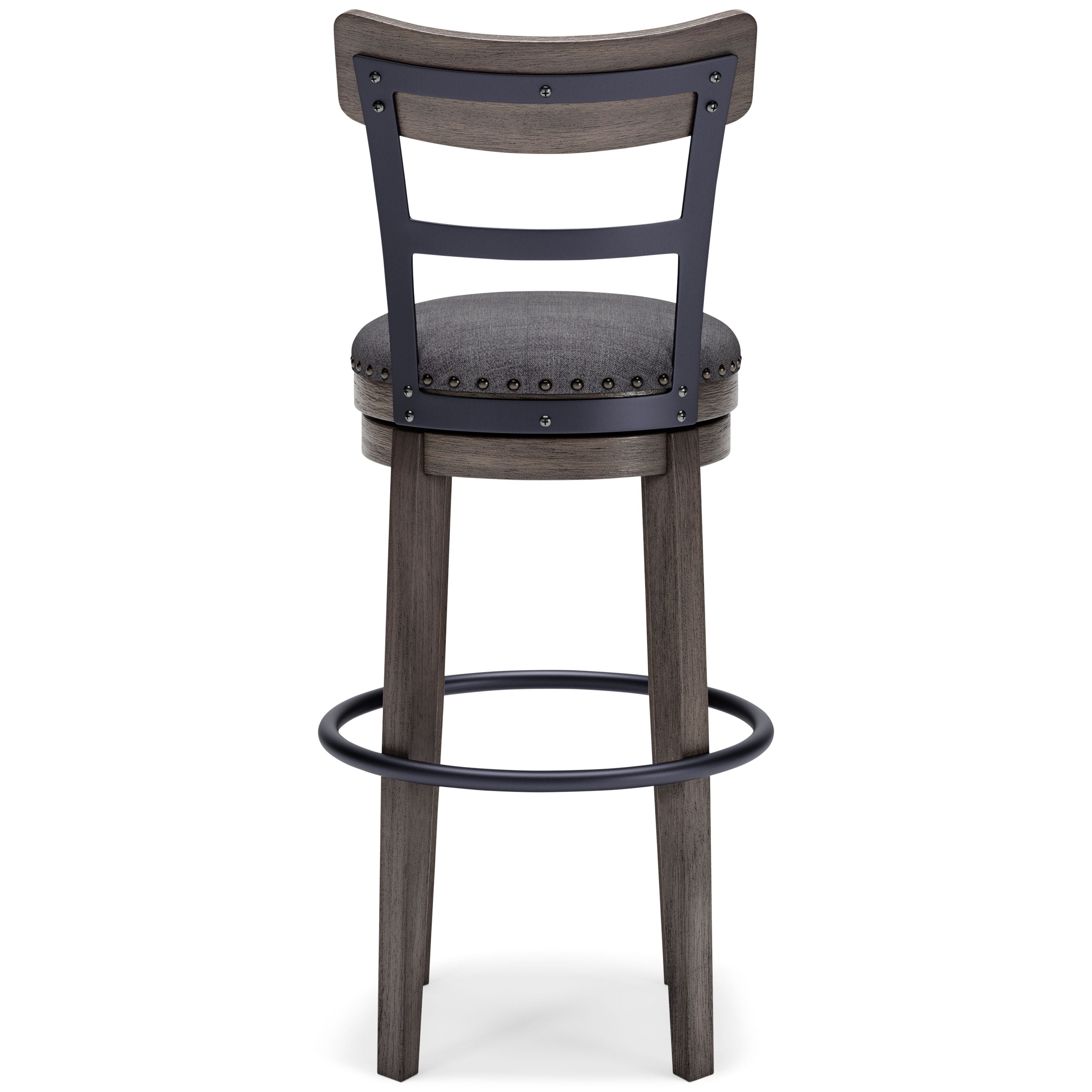 Caitbrook - Tall UPH Swivel Barstool - Gray