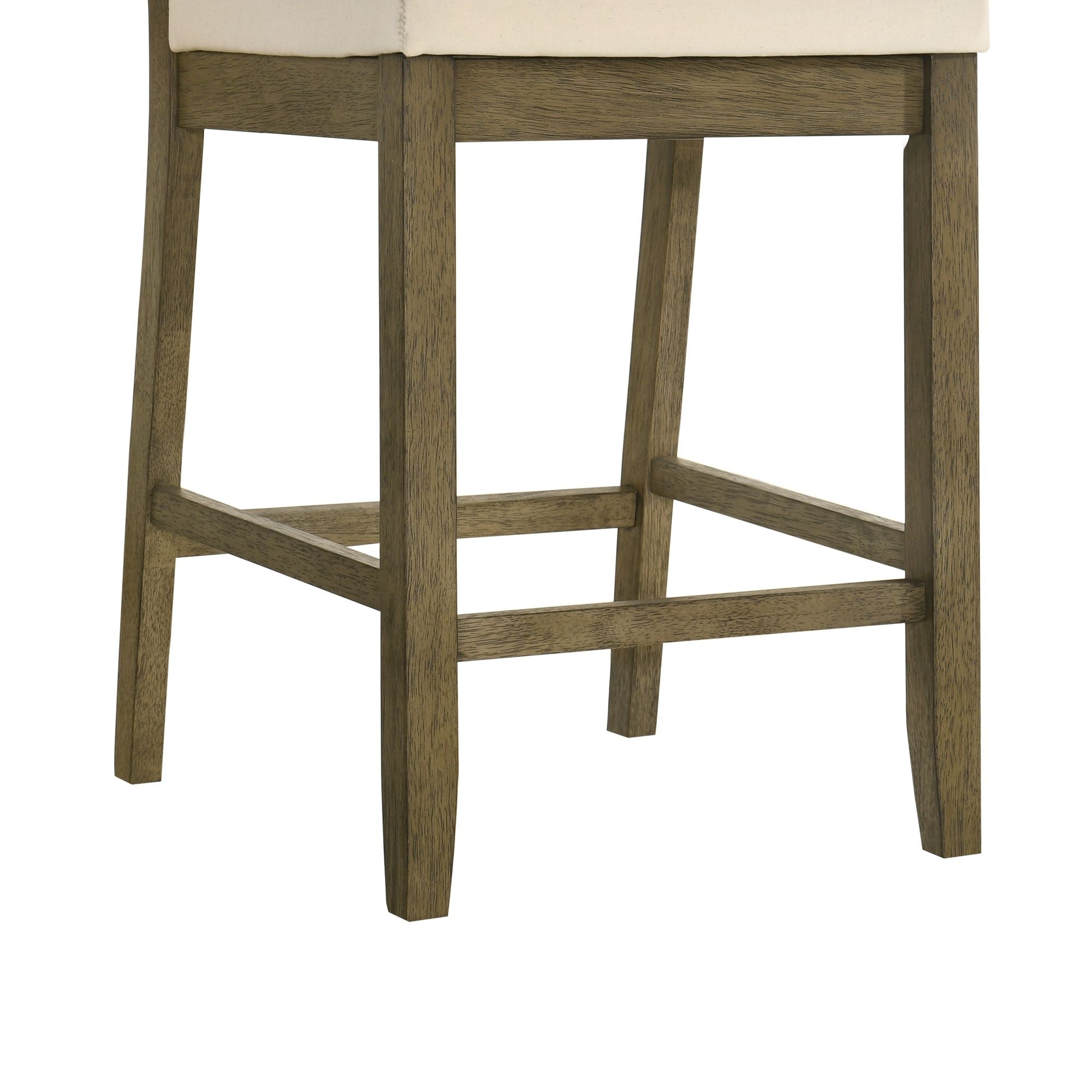 Yaneli - Contemporary Natural Wood Counter Height Kitchen Bar Stool