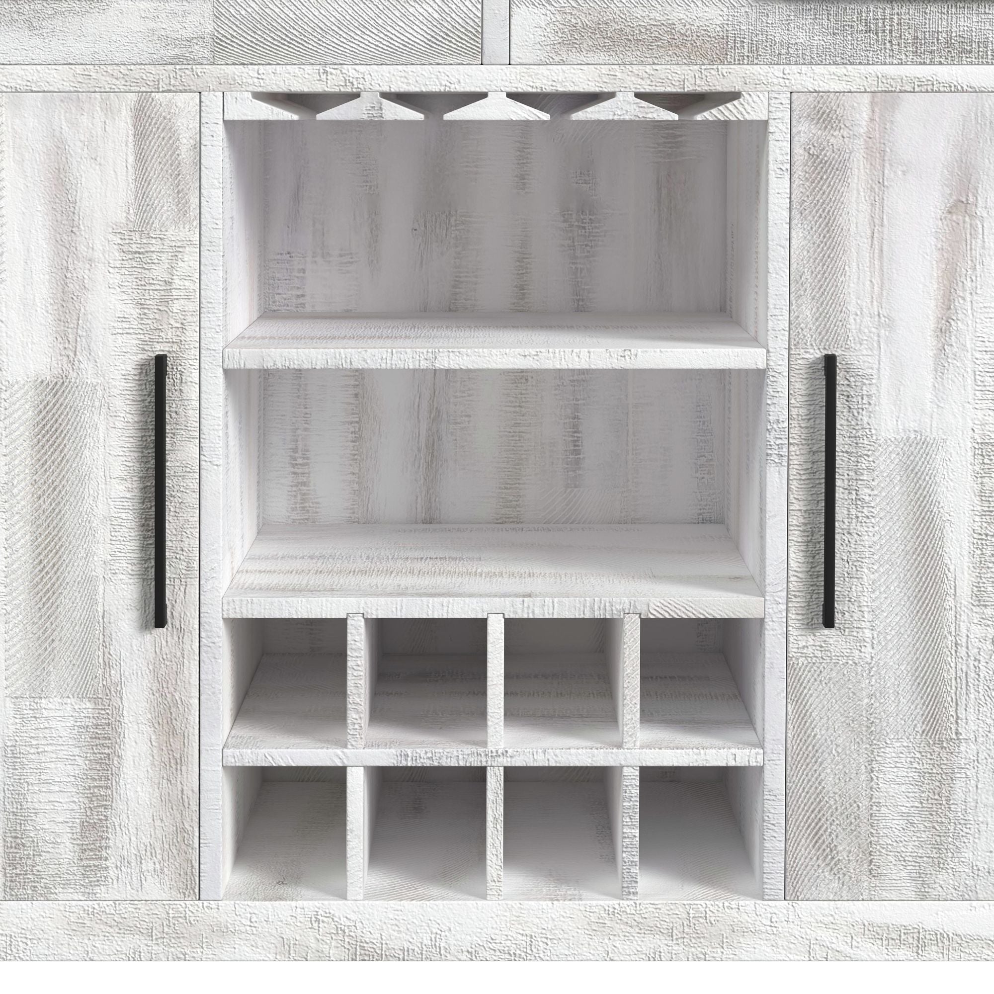 Rogen Rustic - Bar Table With Ice Tray, USB And Power - Rustic White