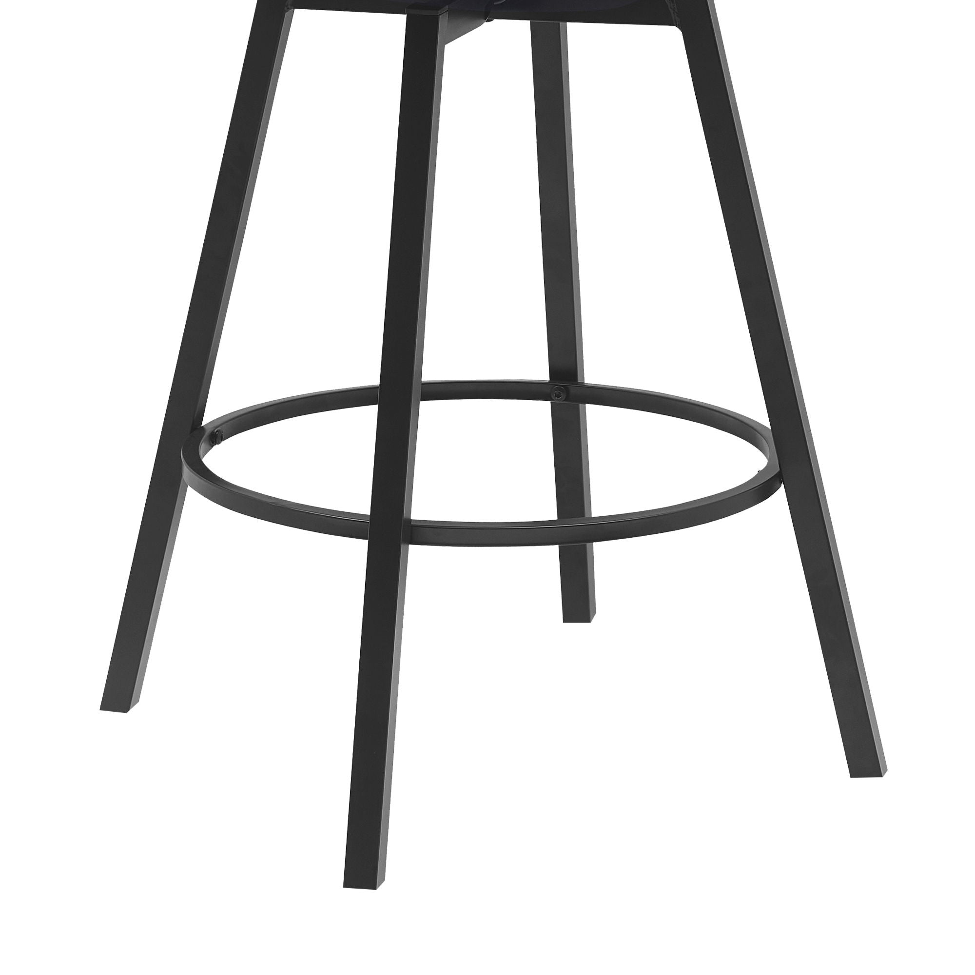 Athena - Swivel Walnut Metal Stool