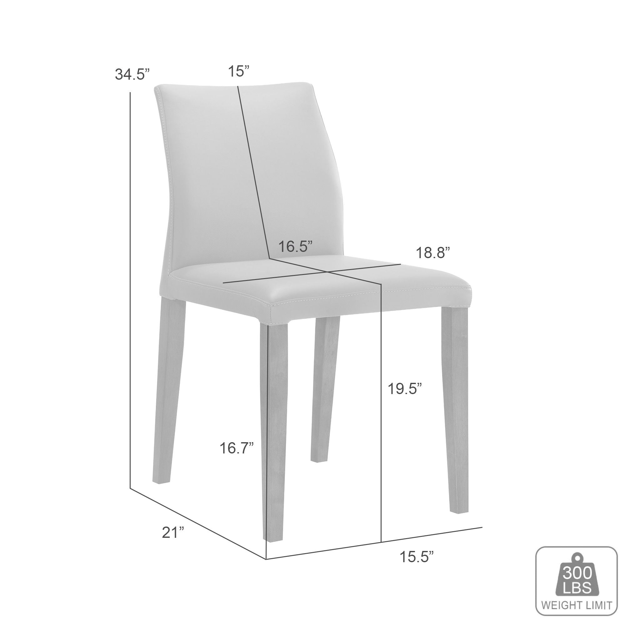 Elyza - Full Back Top Grain Leather Upholstered Wood Dining Chairs (Set of 2)