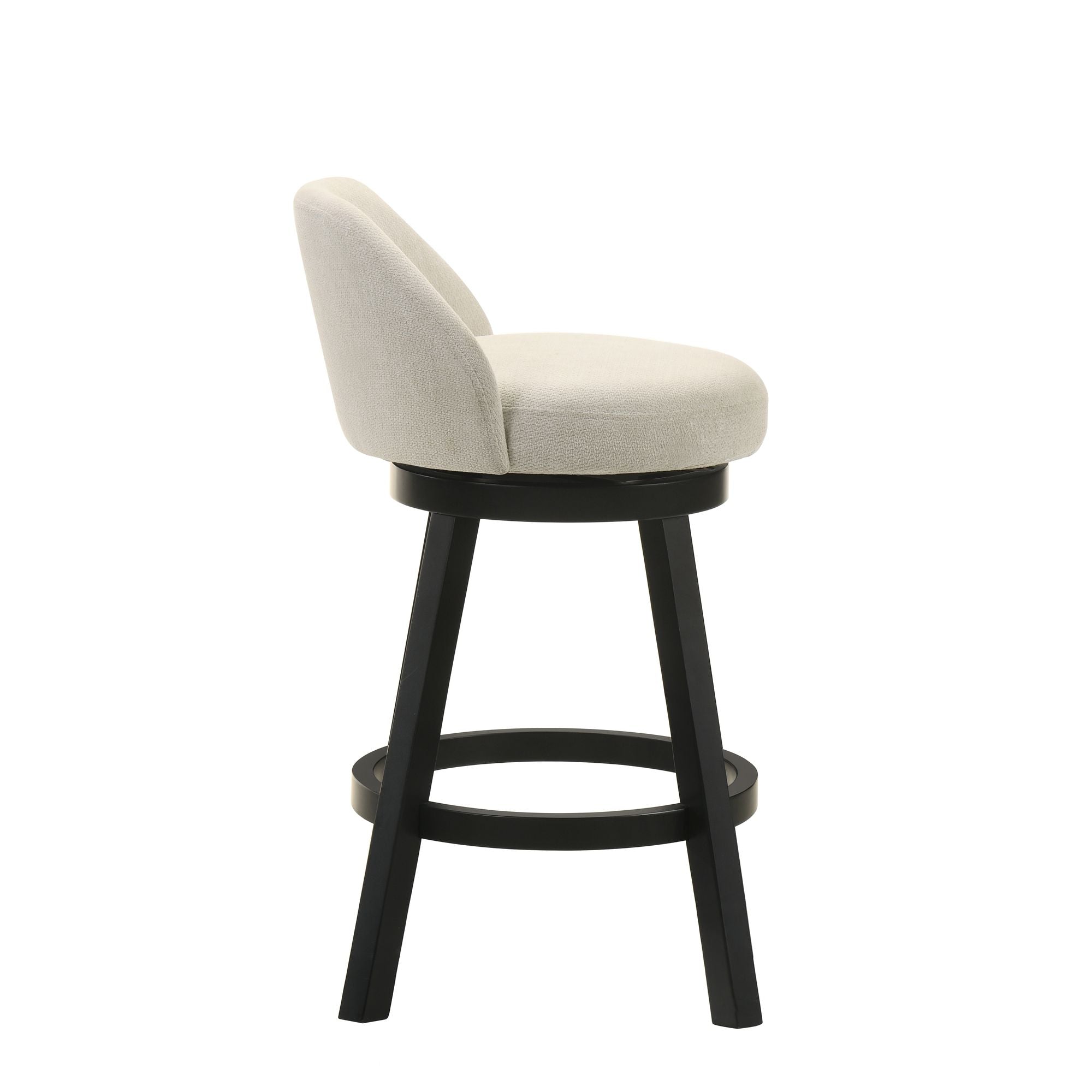 Erika - Modern Transitional Swivel Wood Counter Height Kitchen Bar Stool