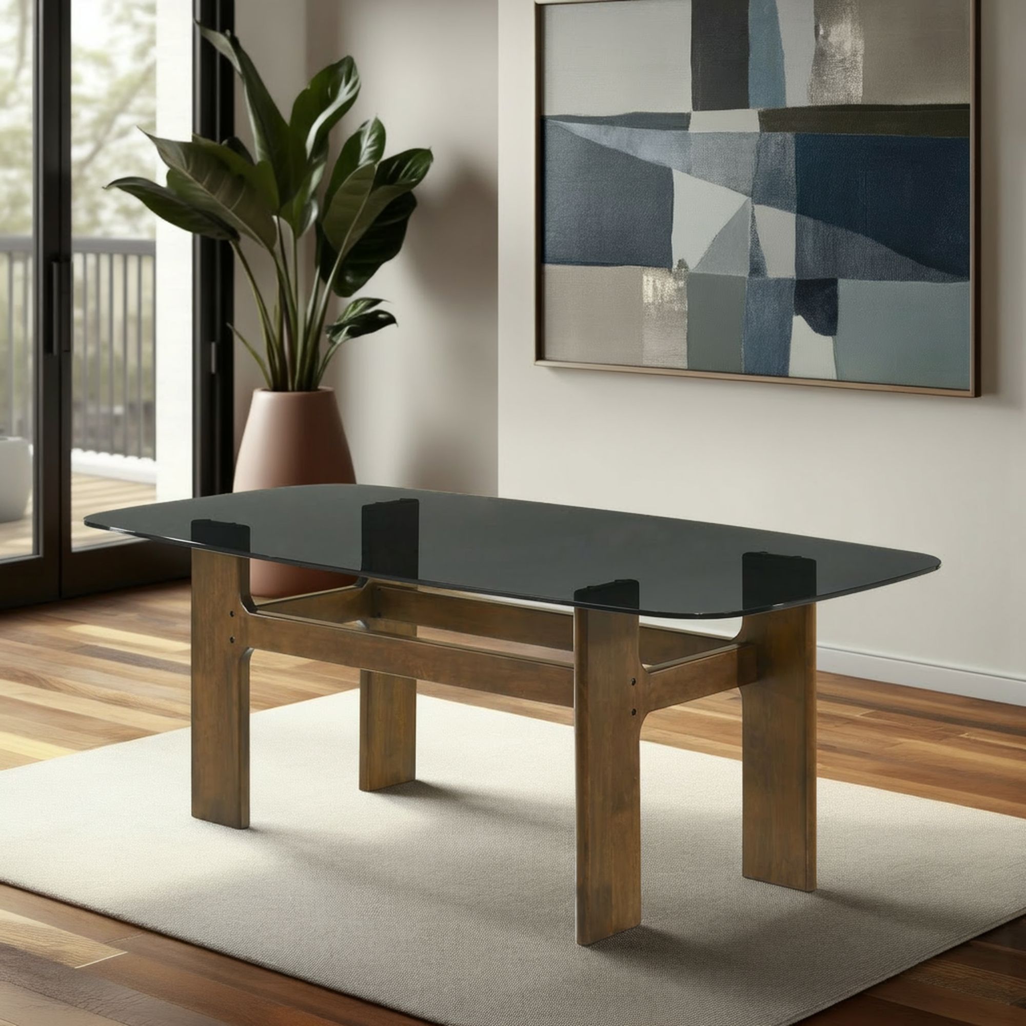 Ileena - Rectangle Wood Dining Table - Walnut