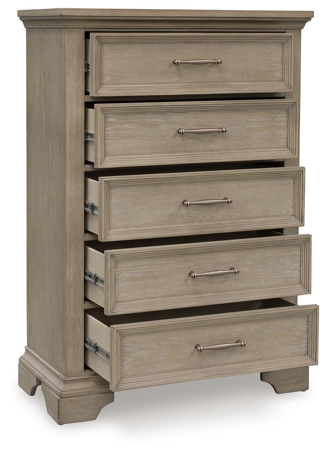 Vallardia - Five Drawer Chest - Light Grayish Brown