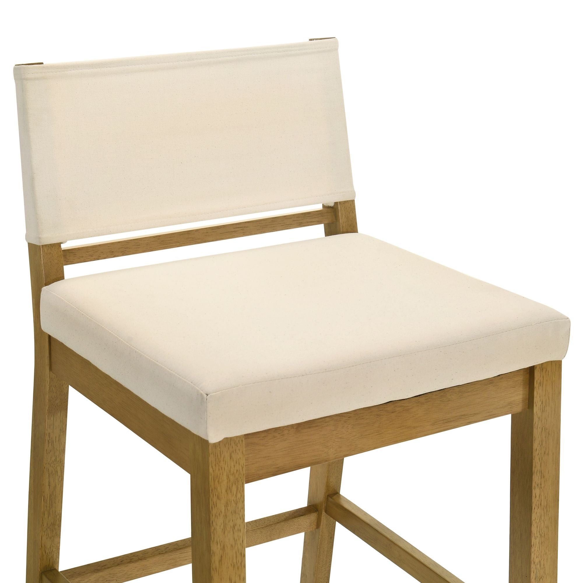 Yaneli - Contemporary Natural Wood Counter Height Kitchen Bar Stool