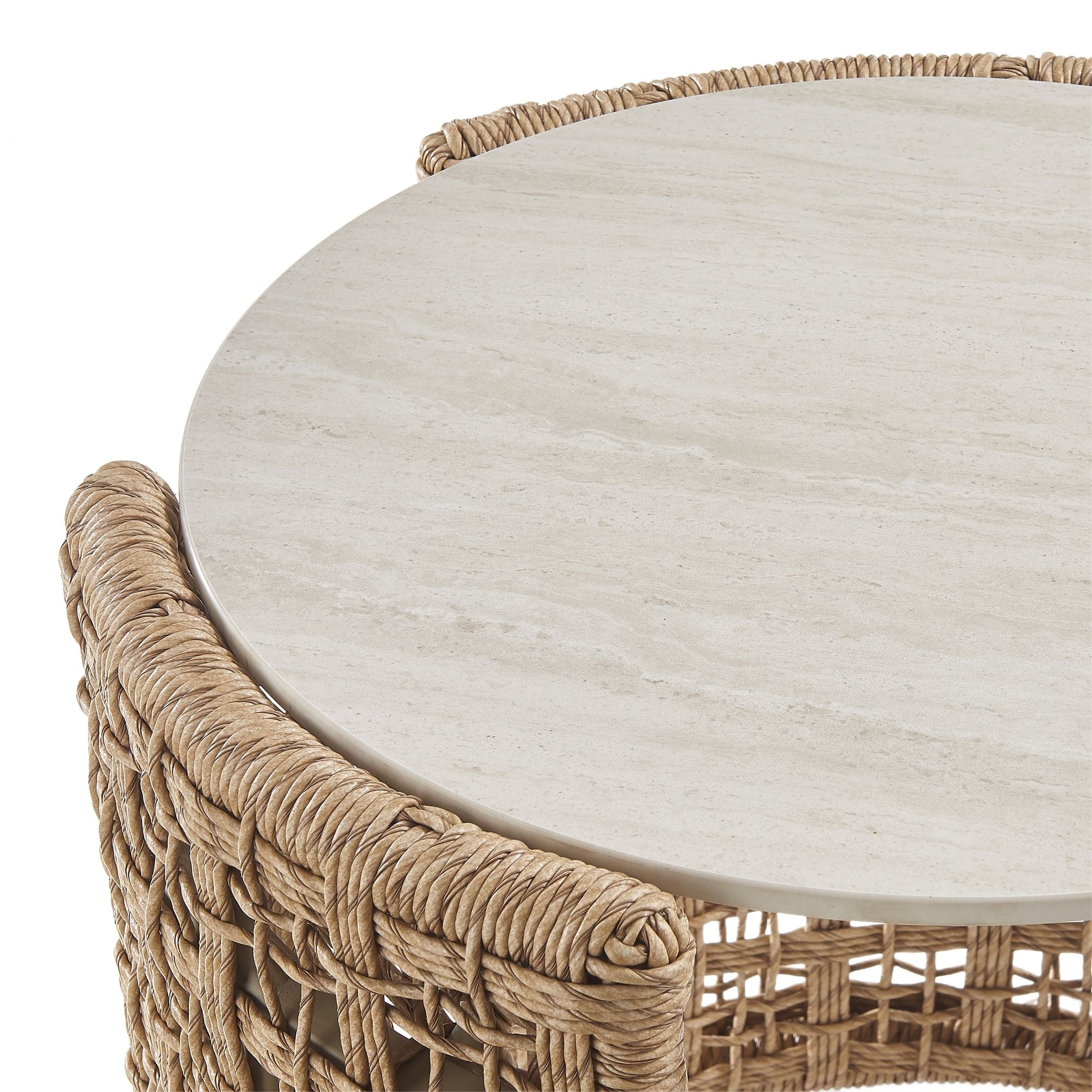 Driftbay - Powder Coated Metal Outdoor Conversation Set With Cushions