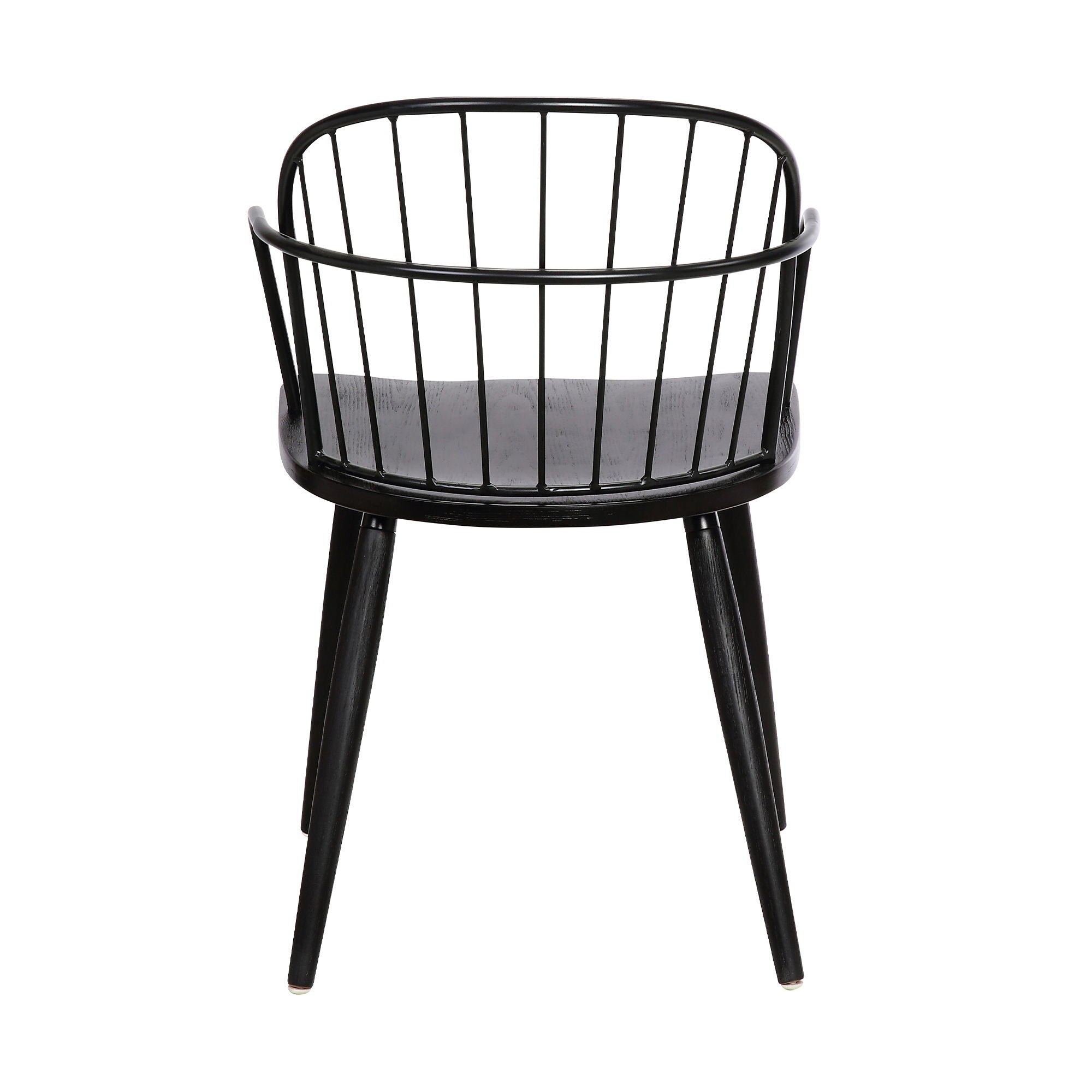 Bradley - Steel Framed Side Chair - Black Powder / Black Brushed