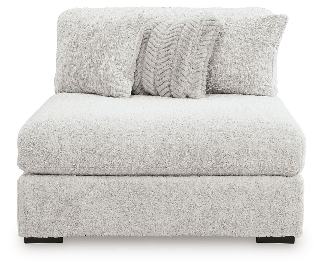 Cuddle Plush - Oversized Armless Chaise - Arctic