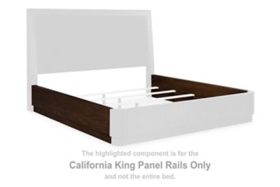 Dilenno - California King Panel Rails - Dark Brown