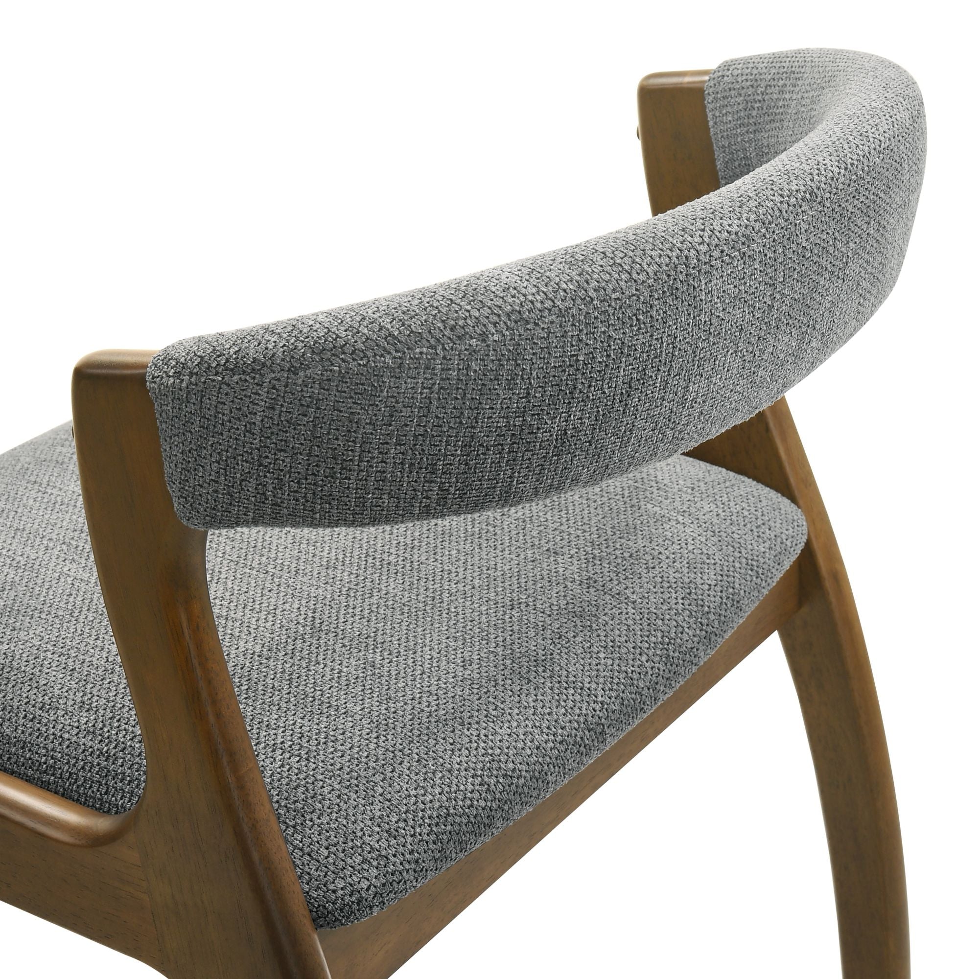 Ileena - Dining Chair (Set of 2) - Charcoal / Walnut