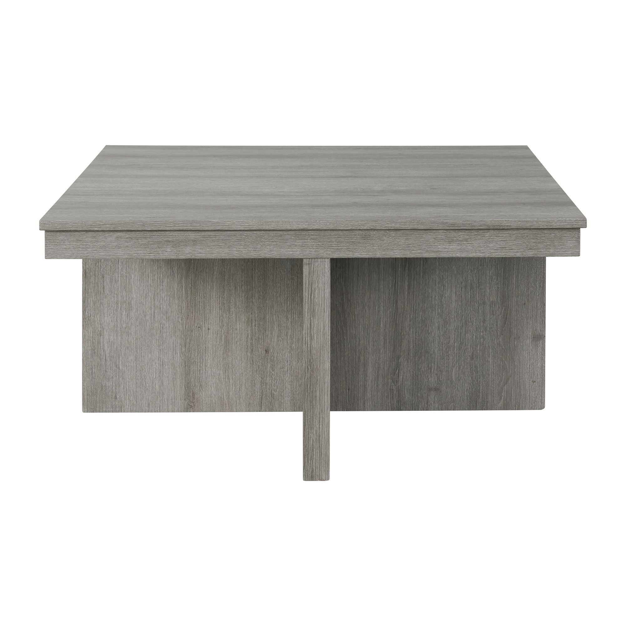 Uster - Coffee Table With Four Storage Stools - Gray