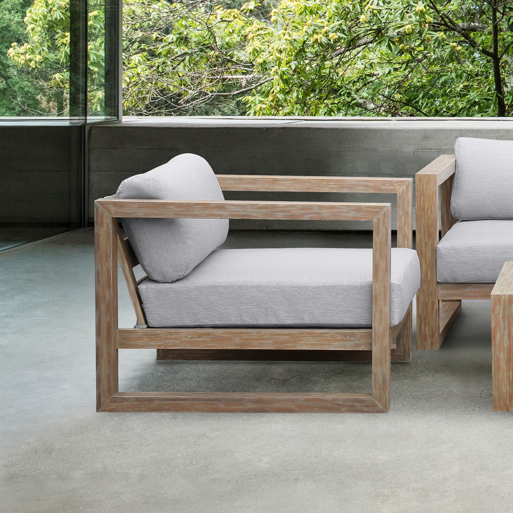 Paradise - Outdoor Lounge Chair With Cushions - Light Eucalyptus / Gray