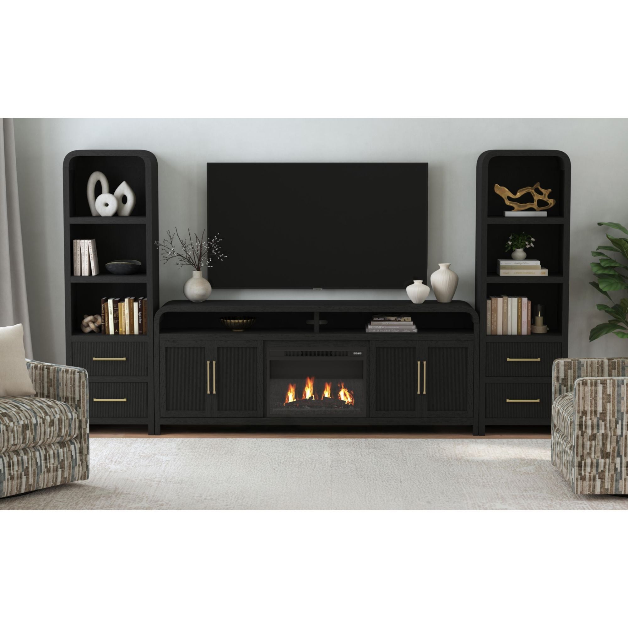Ridgemont - 4 Piece Entertainment Unit With 82" TV Console