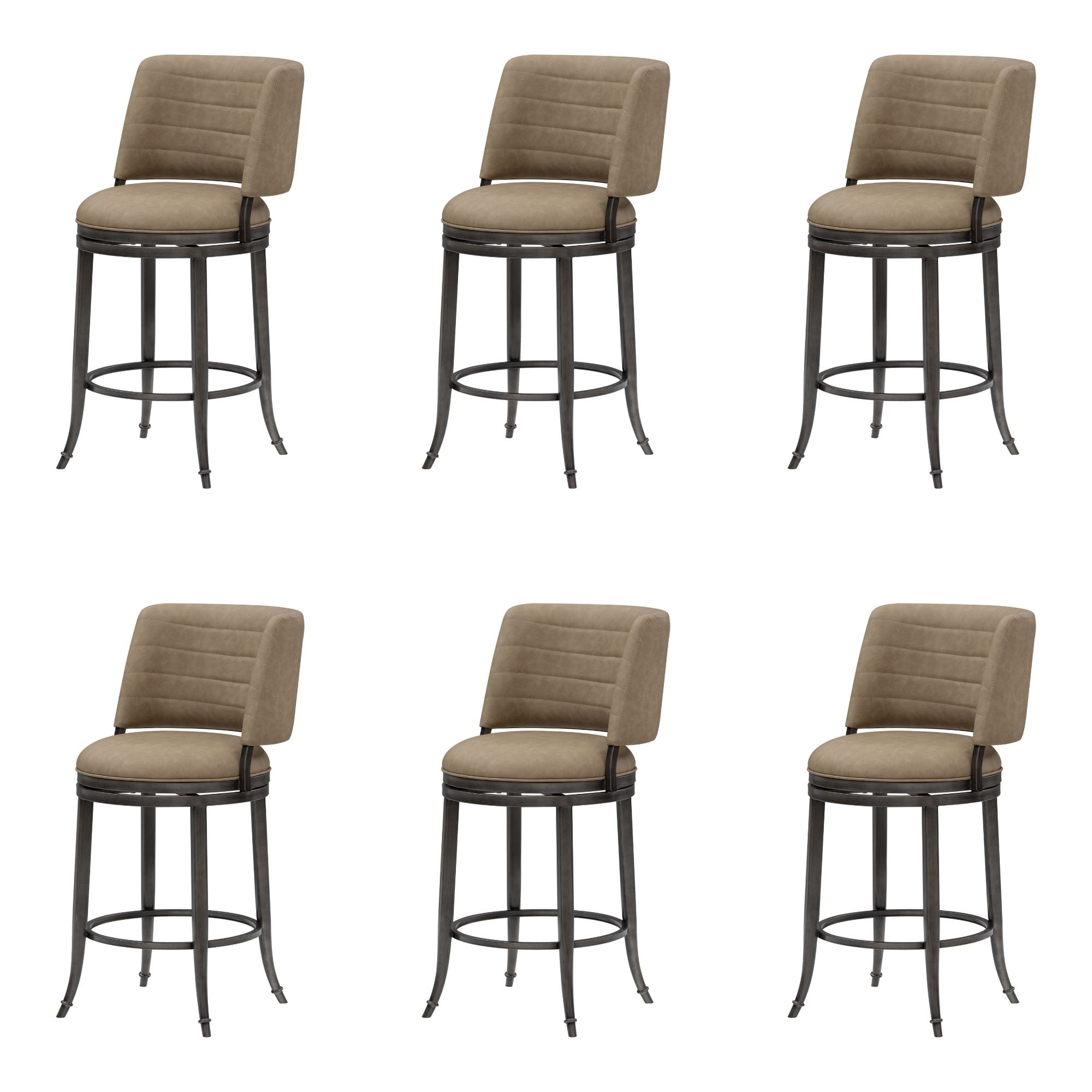 Torres - Upholstered Swivel Counter Height Barstool