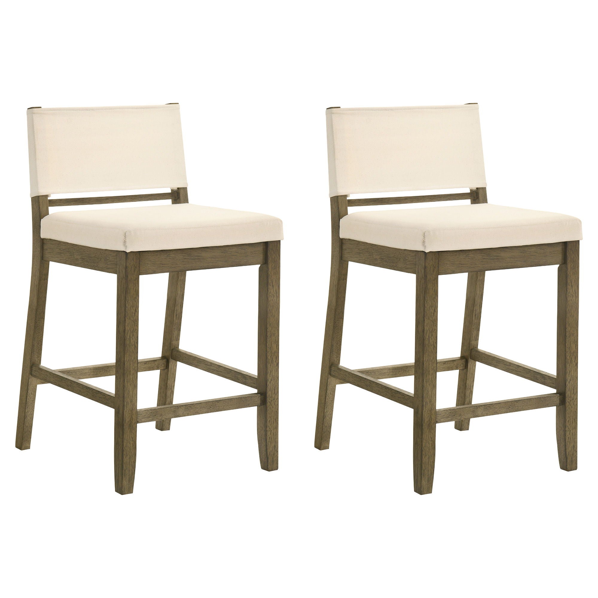 Yaneli - Contemporary Natural Wood Counter Height Kitchen Bar Stool