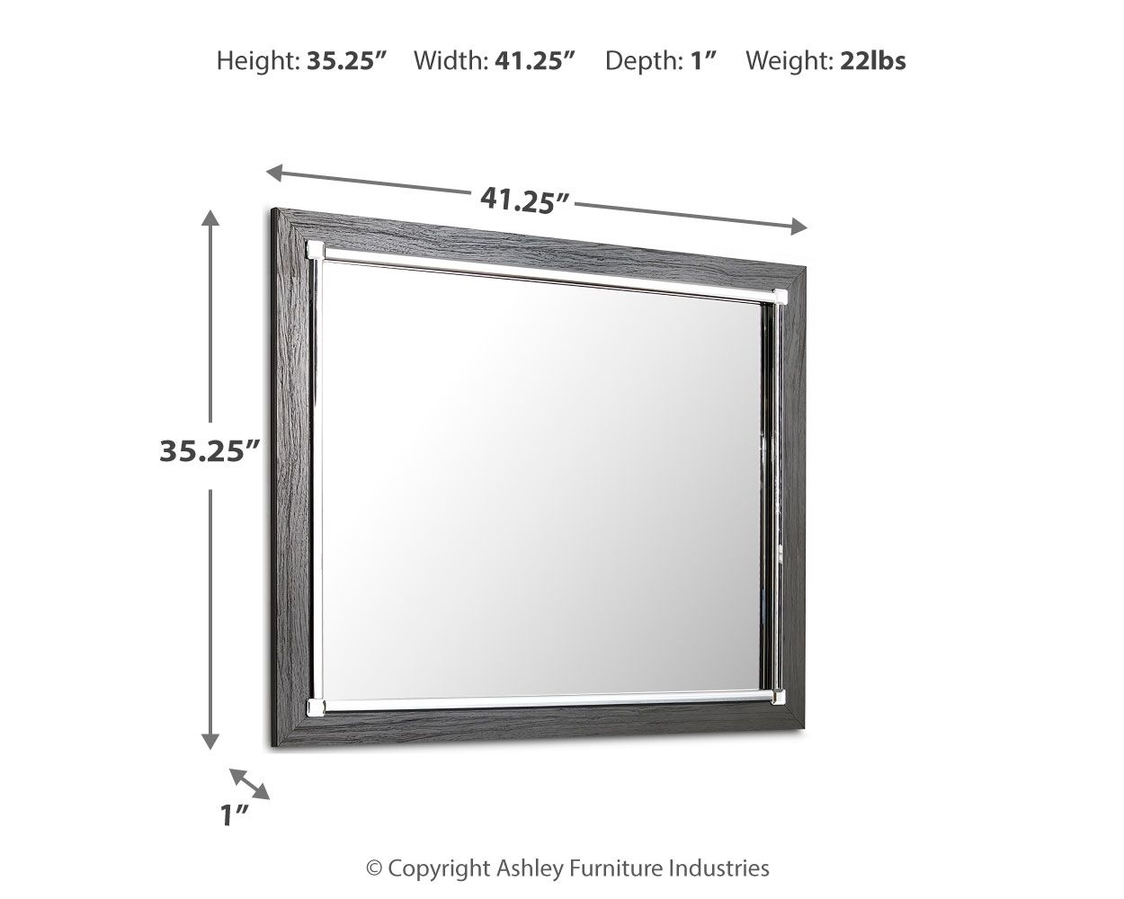 Lodanna - Bedroom Mirror - Gray