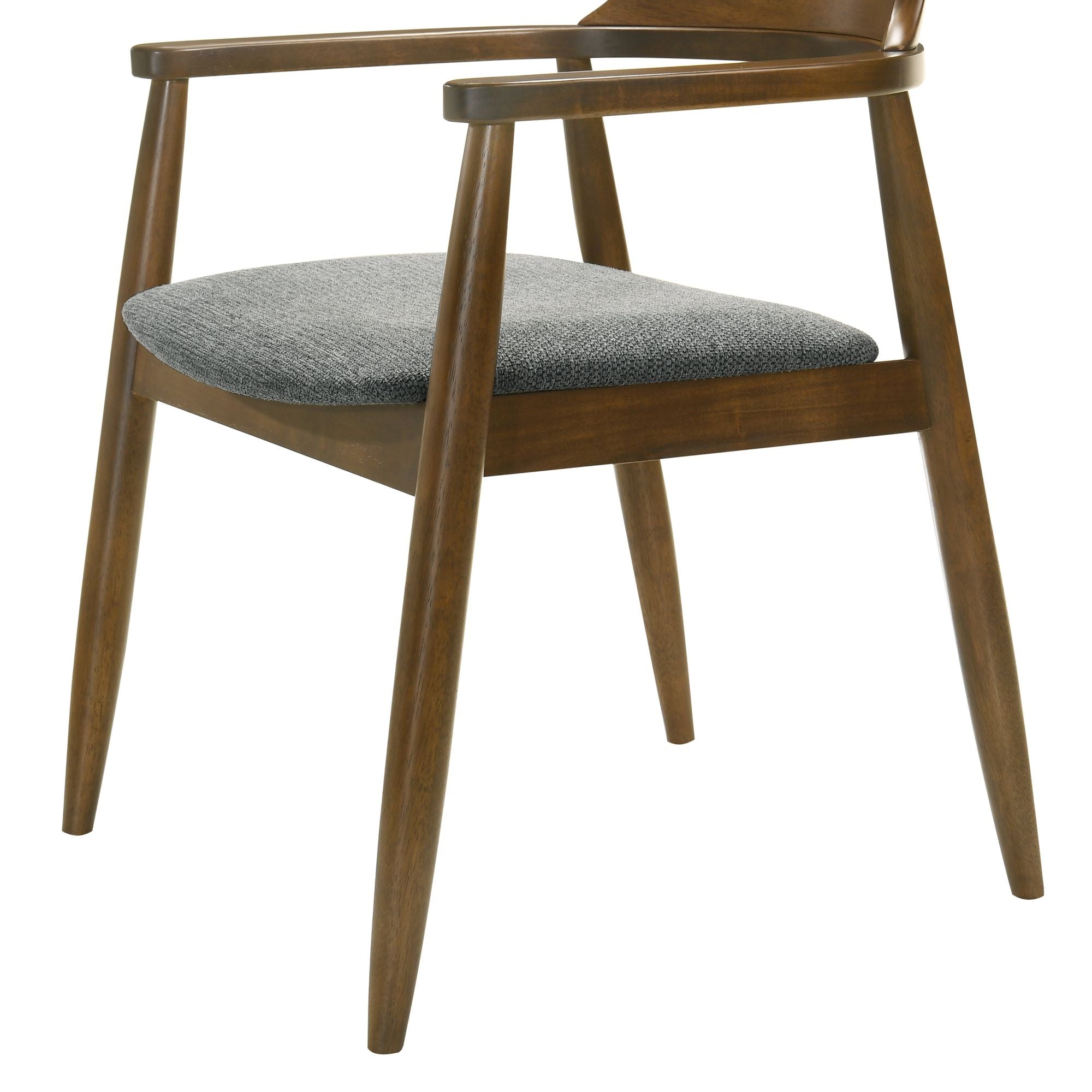 Emorie - Upholstered Solid Wood Dining Chair - Charcoal / Walnut