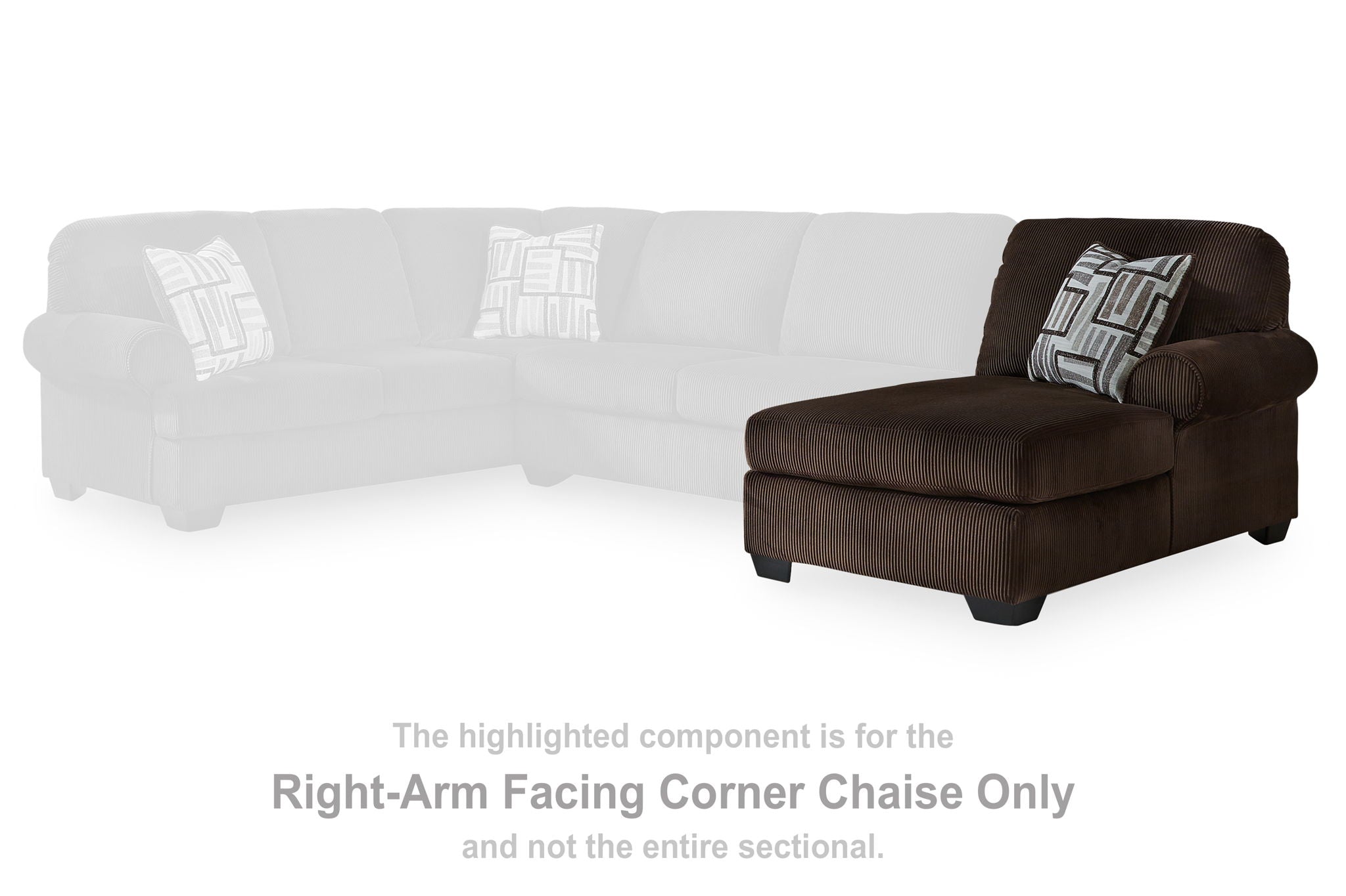 Kimlee - RAF Corner Chaise - Chocolate