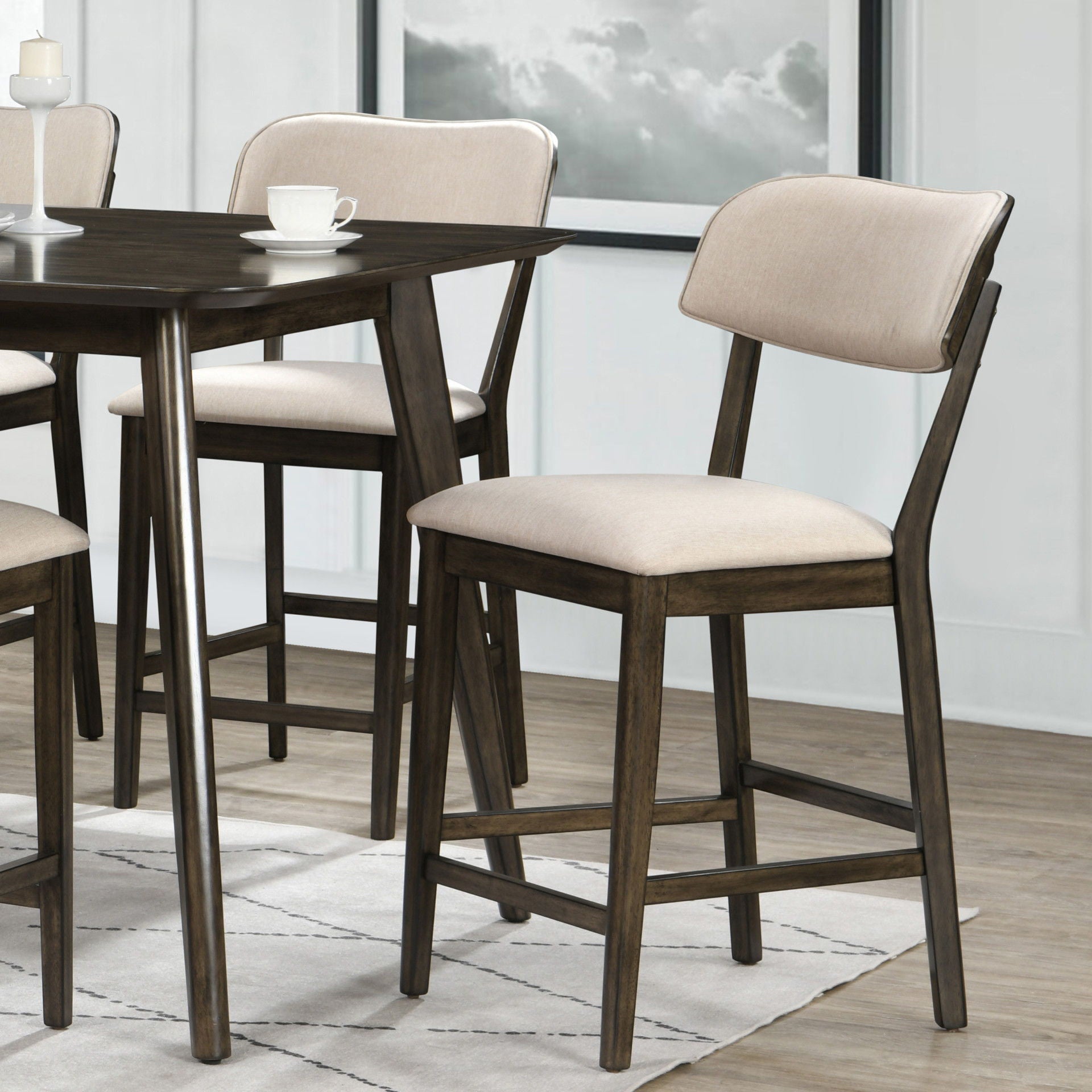 Rex - Open Back Counter Chair (Set of 2) - Brown