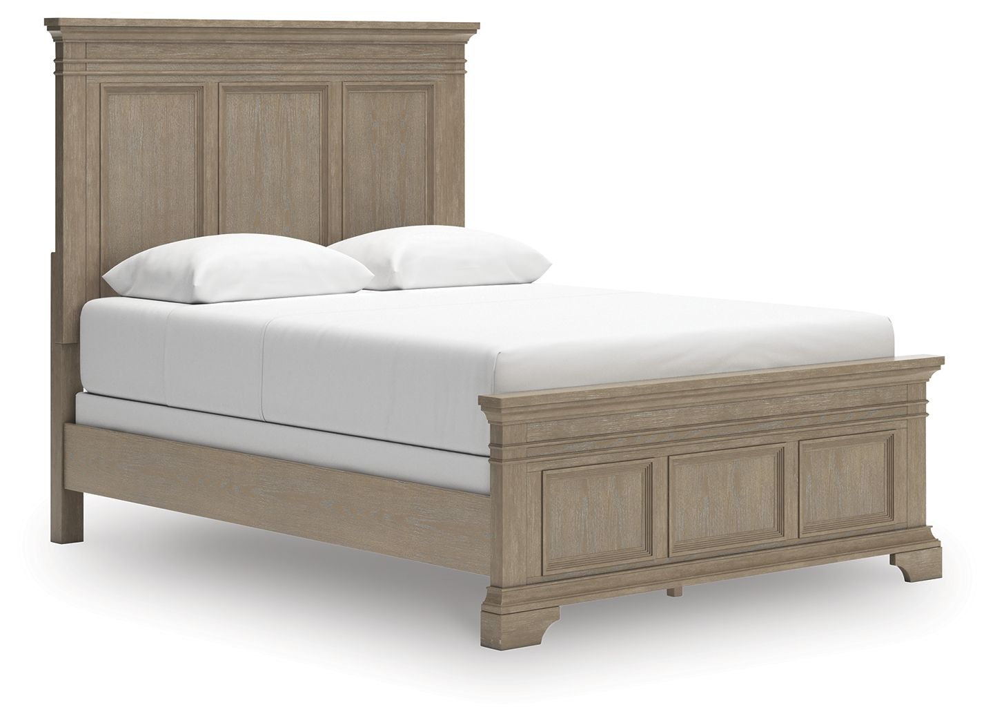 Vallardia - Queen Panel Footboard With Slats - Light Grayish Brown