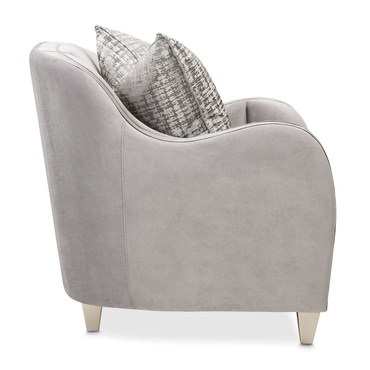 Roxbury Park - Velvet Matching Chair - Steel / Slate