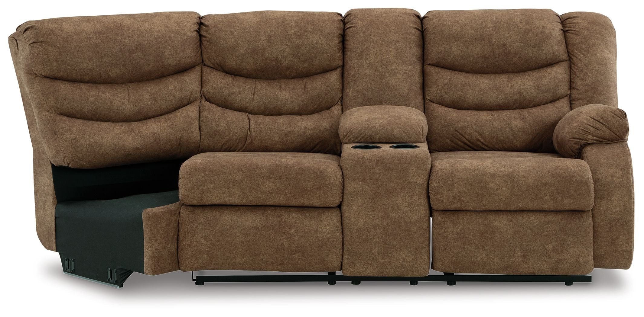 Partymate - Raf Reclining Loveseat W/Console - Brindle