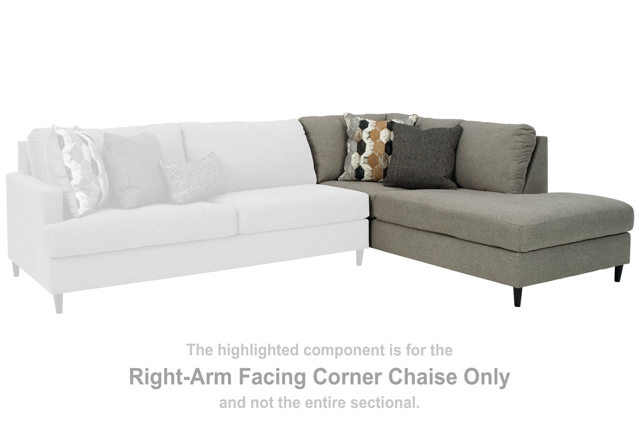 Santasia - RAF Corner Chaise - Gray Dark