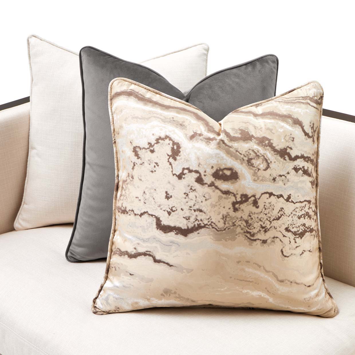 Belmont Place - Sofa - Cream / Espresso