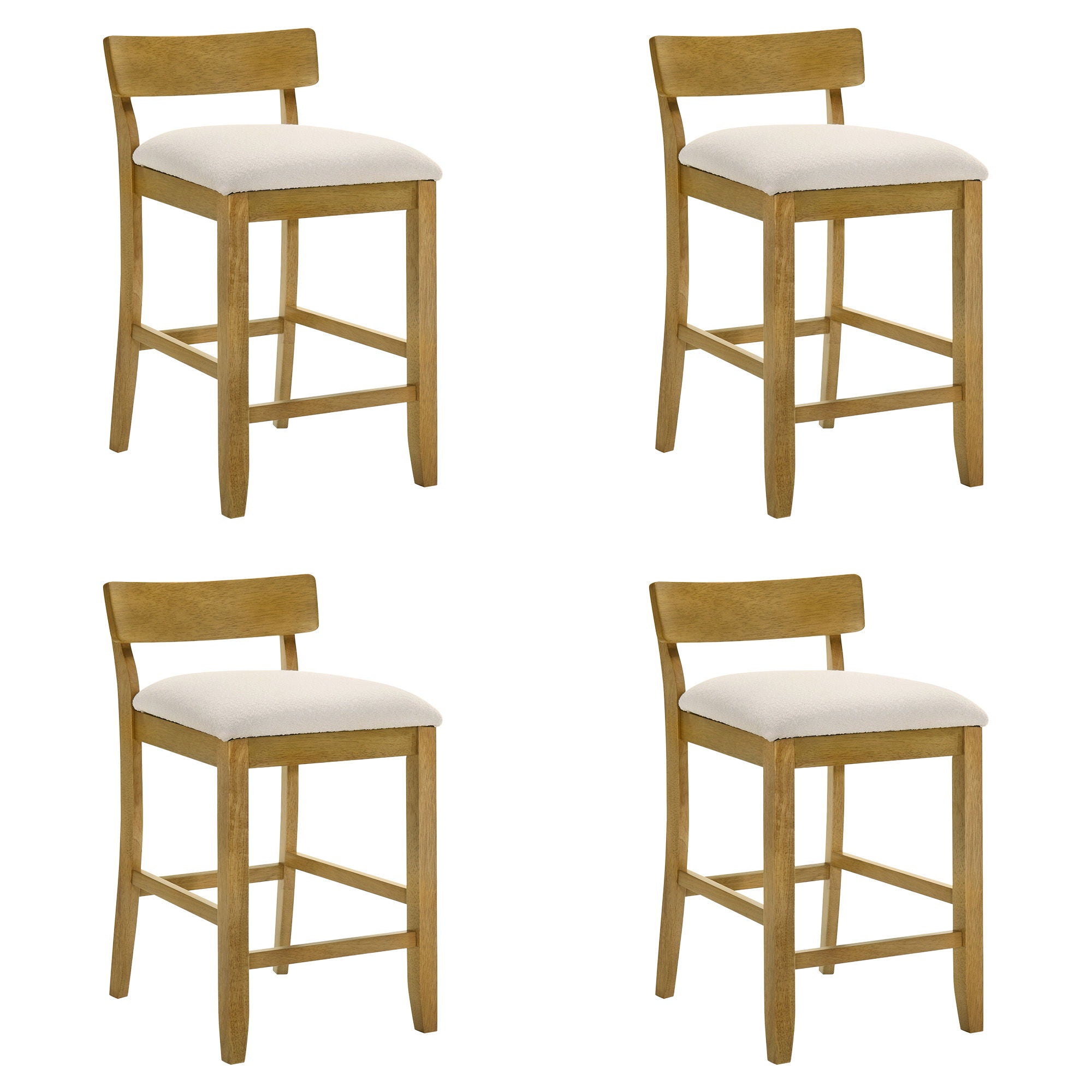 Merie - Modern Transitional Wood Counter Height Kitchen Bar Stool