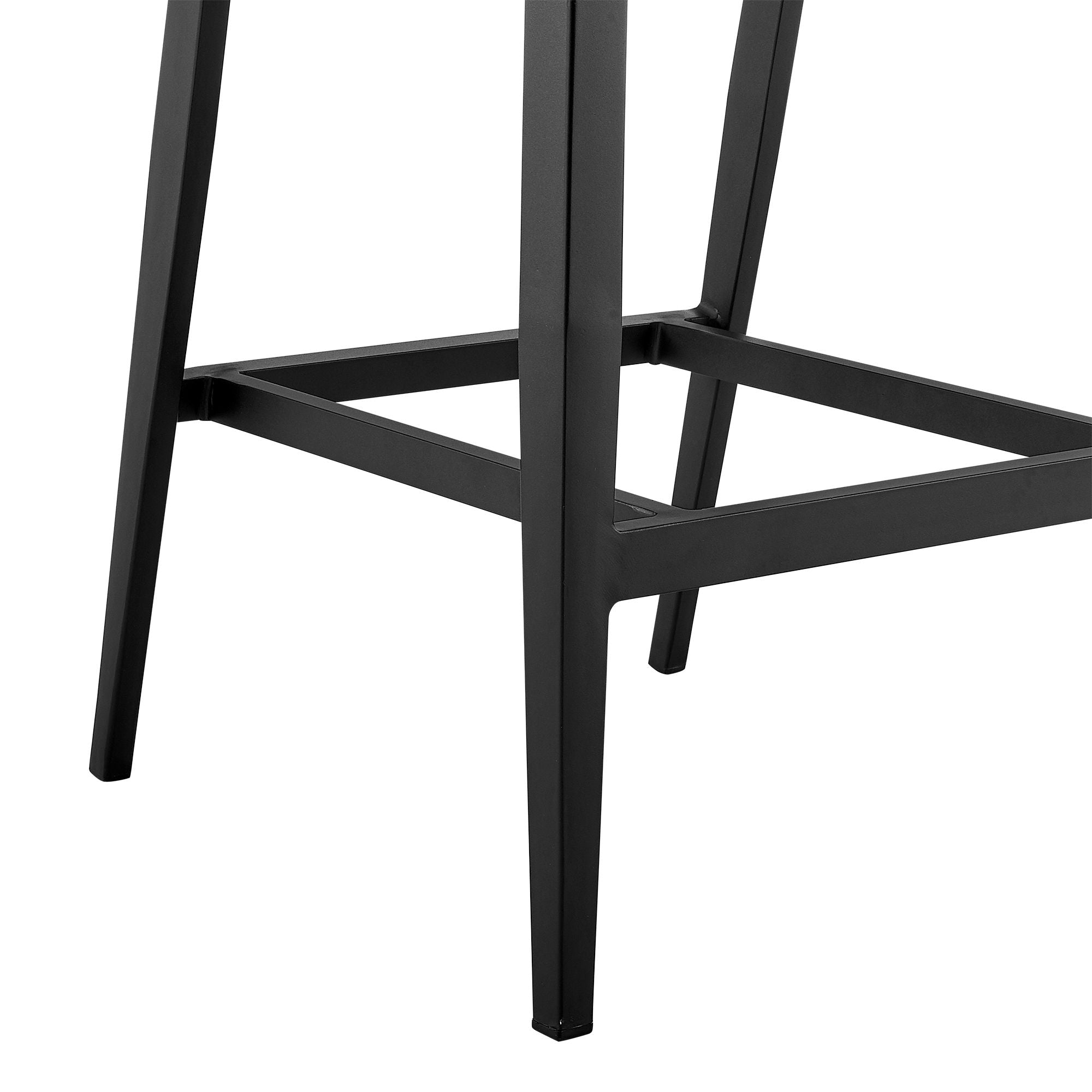 Palma - Outdoor Patio Bar Stool In Aluminum And Wicker With Gray Cushions