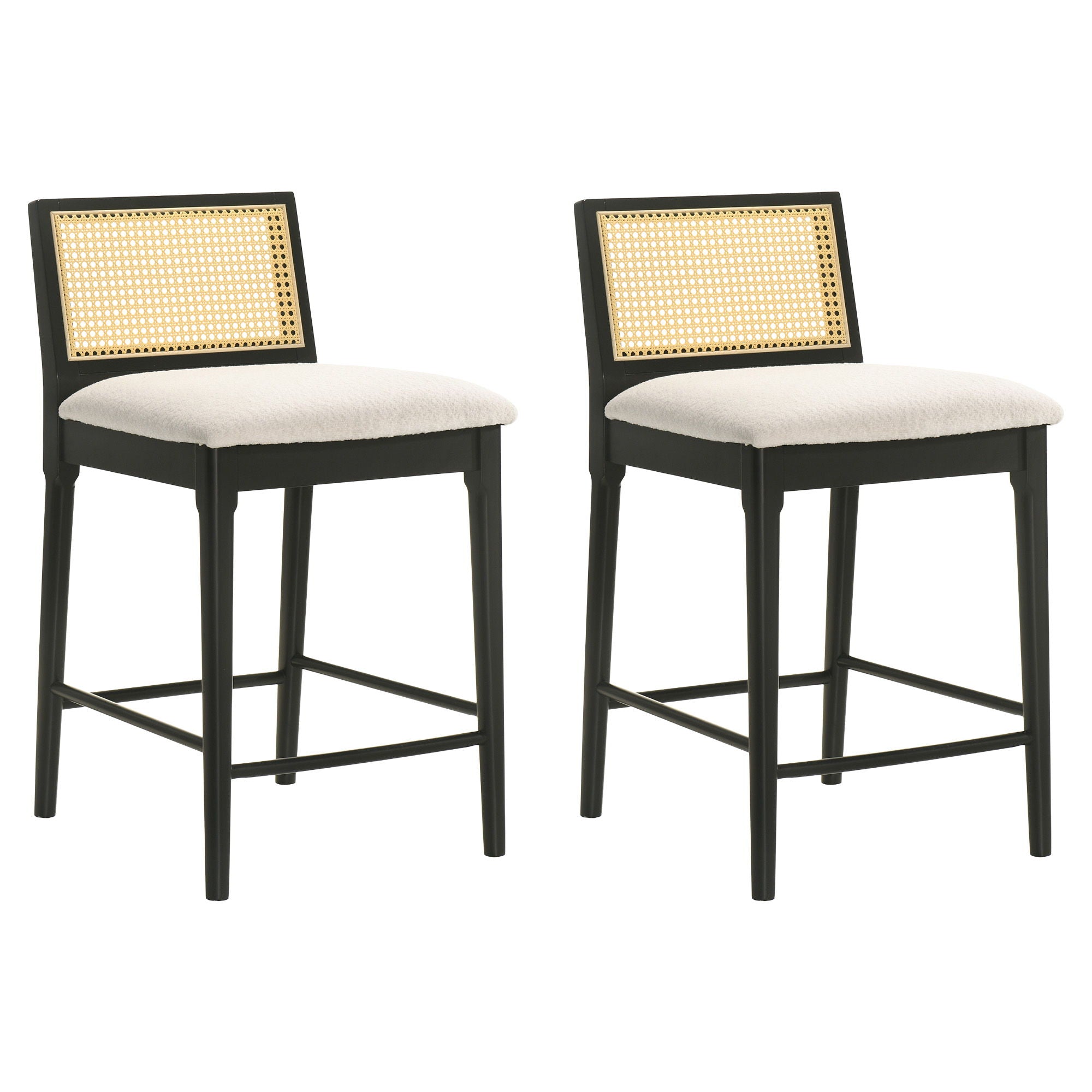 Tobias - Coastal Modern Wood Counter Height Kitchen Bar Stool