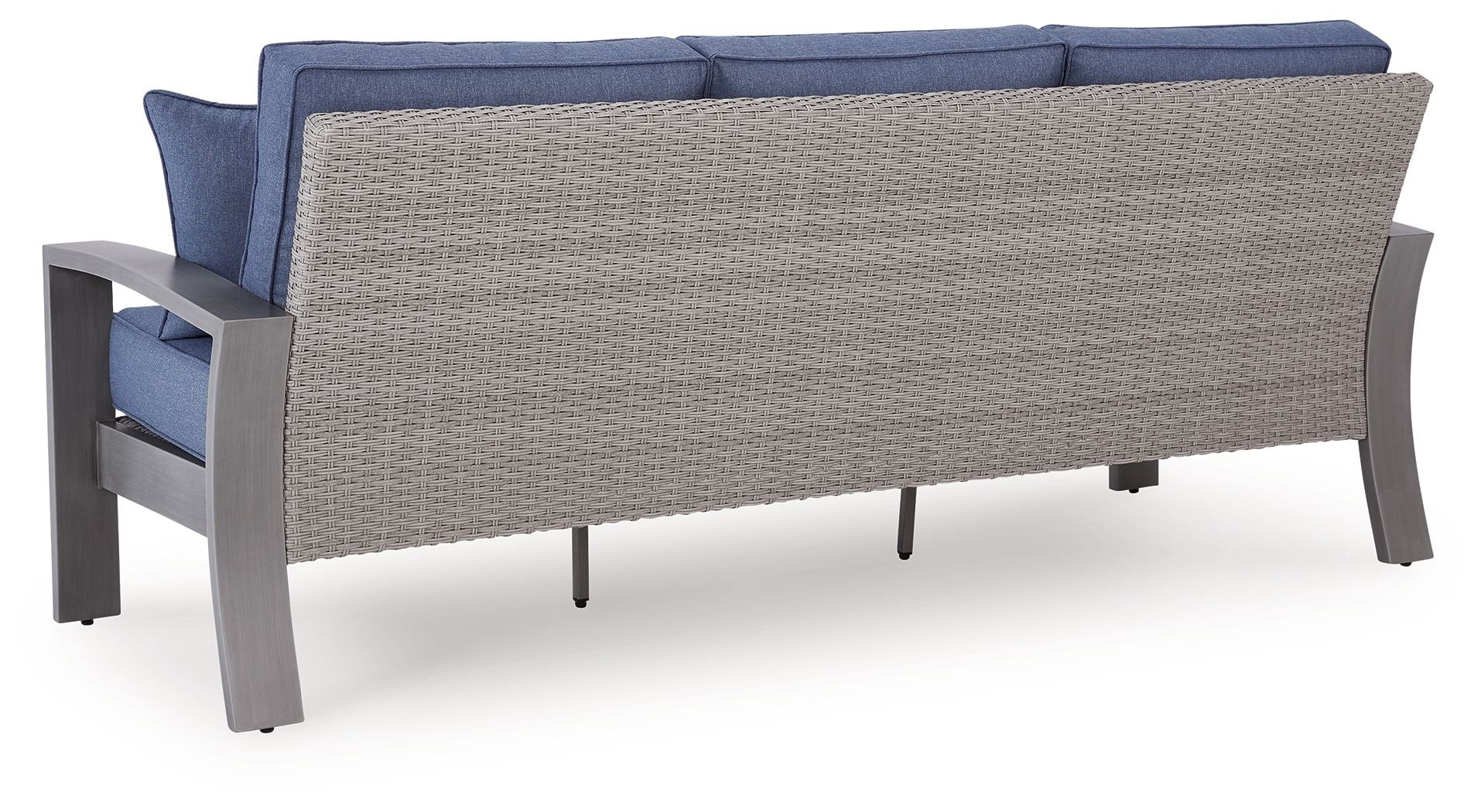 Half Moon Beach - Sofa With Cushion - Blue / Gray
