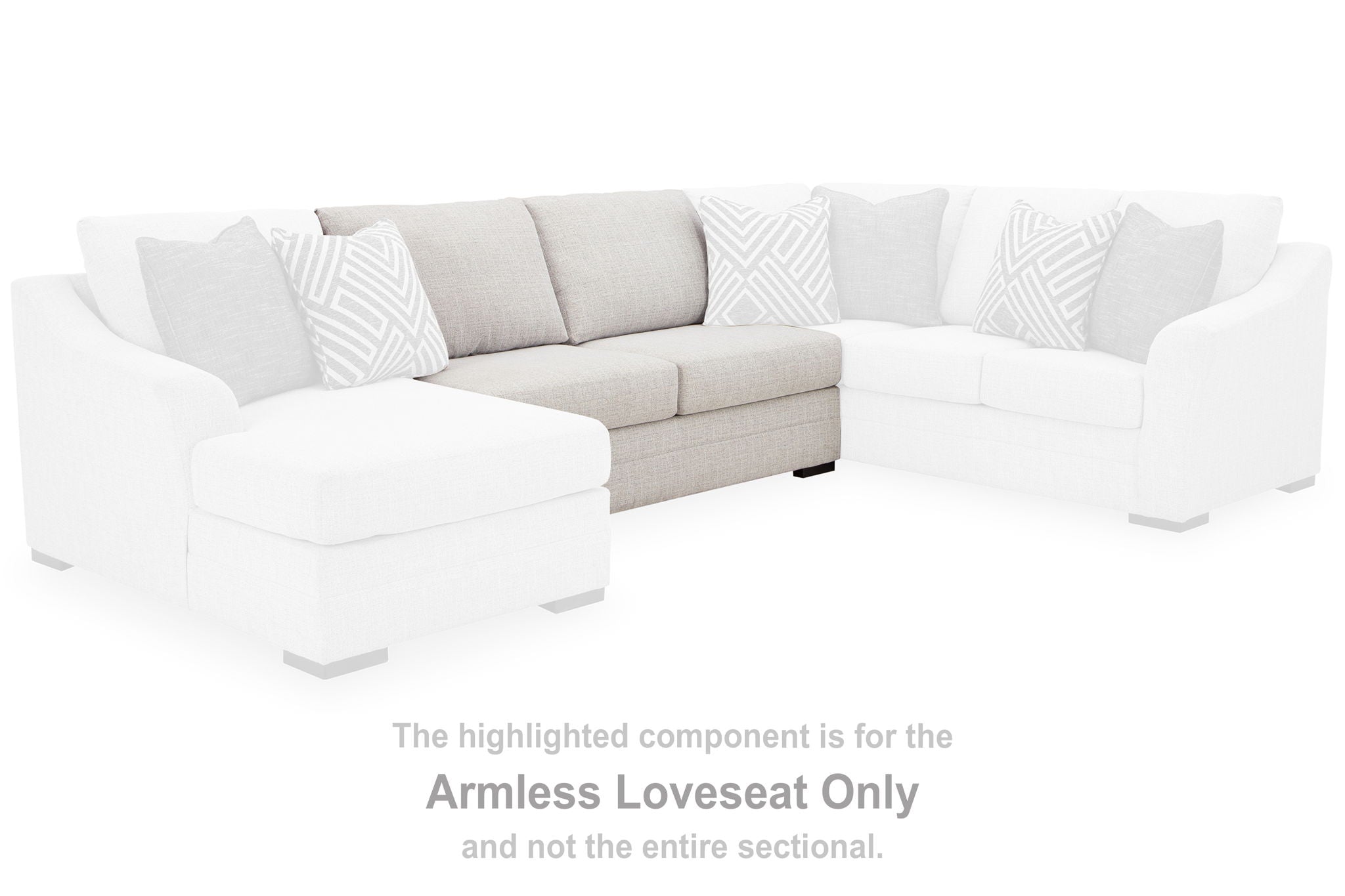 Koralynn - Armless Loveseat - Stone