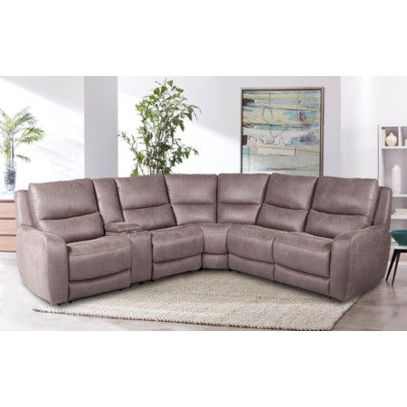 Mega CMS 70777M (100602) Mesa Dunes 6-Pc Power Reclining Sectional with 3 Recliners & USB