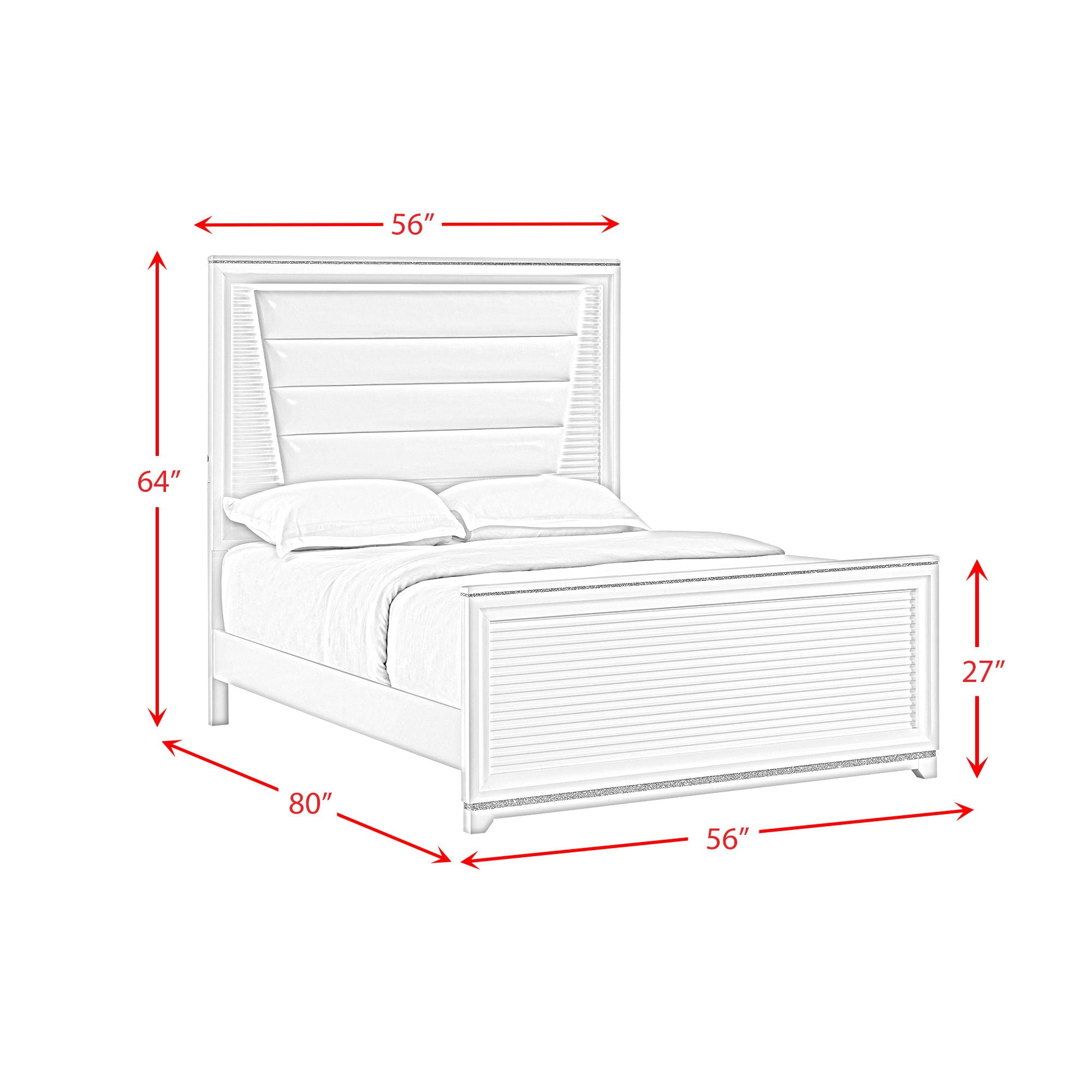 Denmark - Upholstered Bed With LED